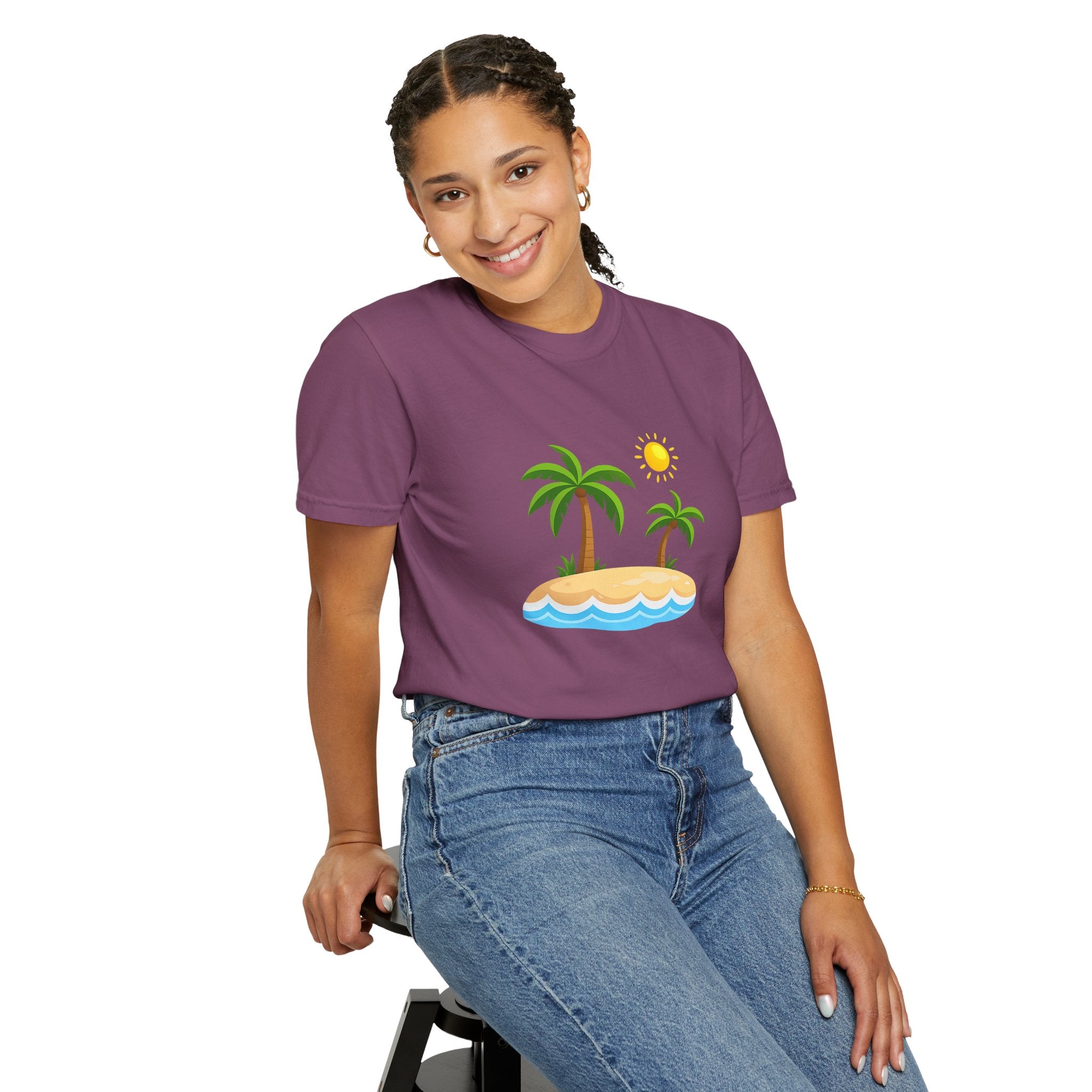 Island Paradise T-Shirt — Tropical Palm Tree Beach Graphic
