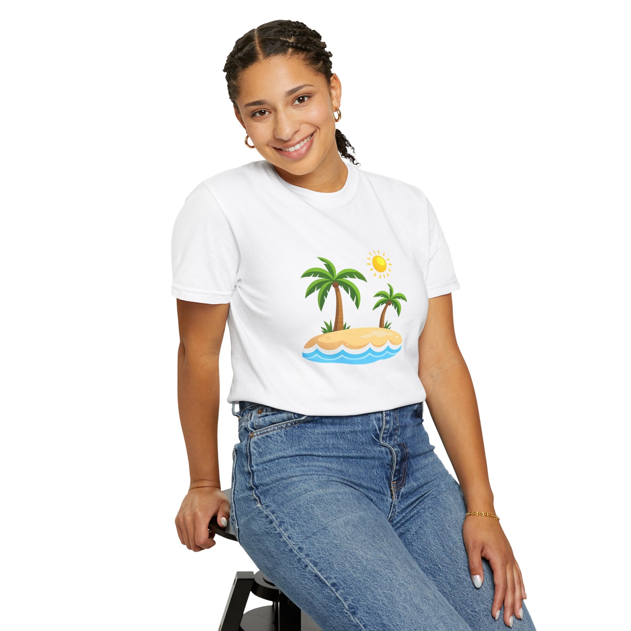 Island Paradise T-Shirt — Tropical Palm Tree Beach Graphic
