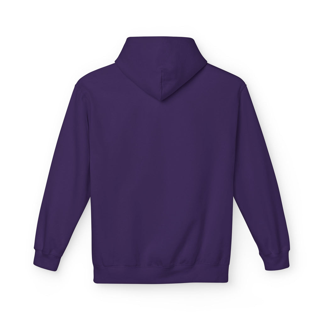 Never Typography Hoodie — Brown Casual Graphic Pullover