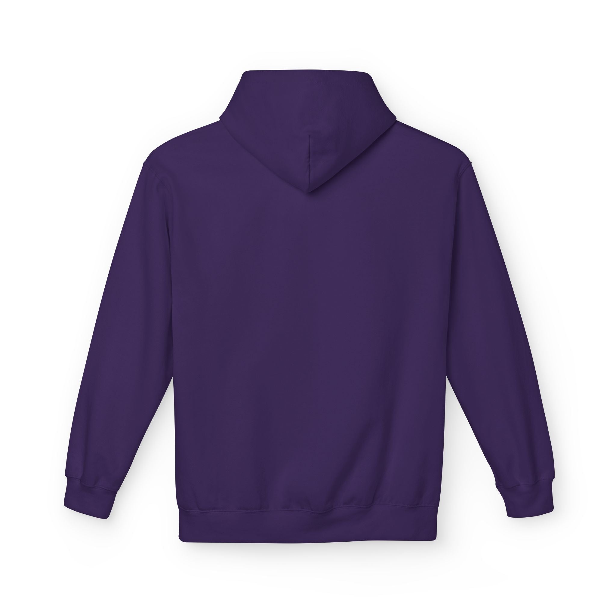 Never Typography Hoodie — Brown Casual Graphic Pullover