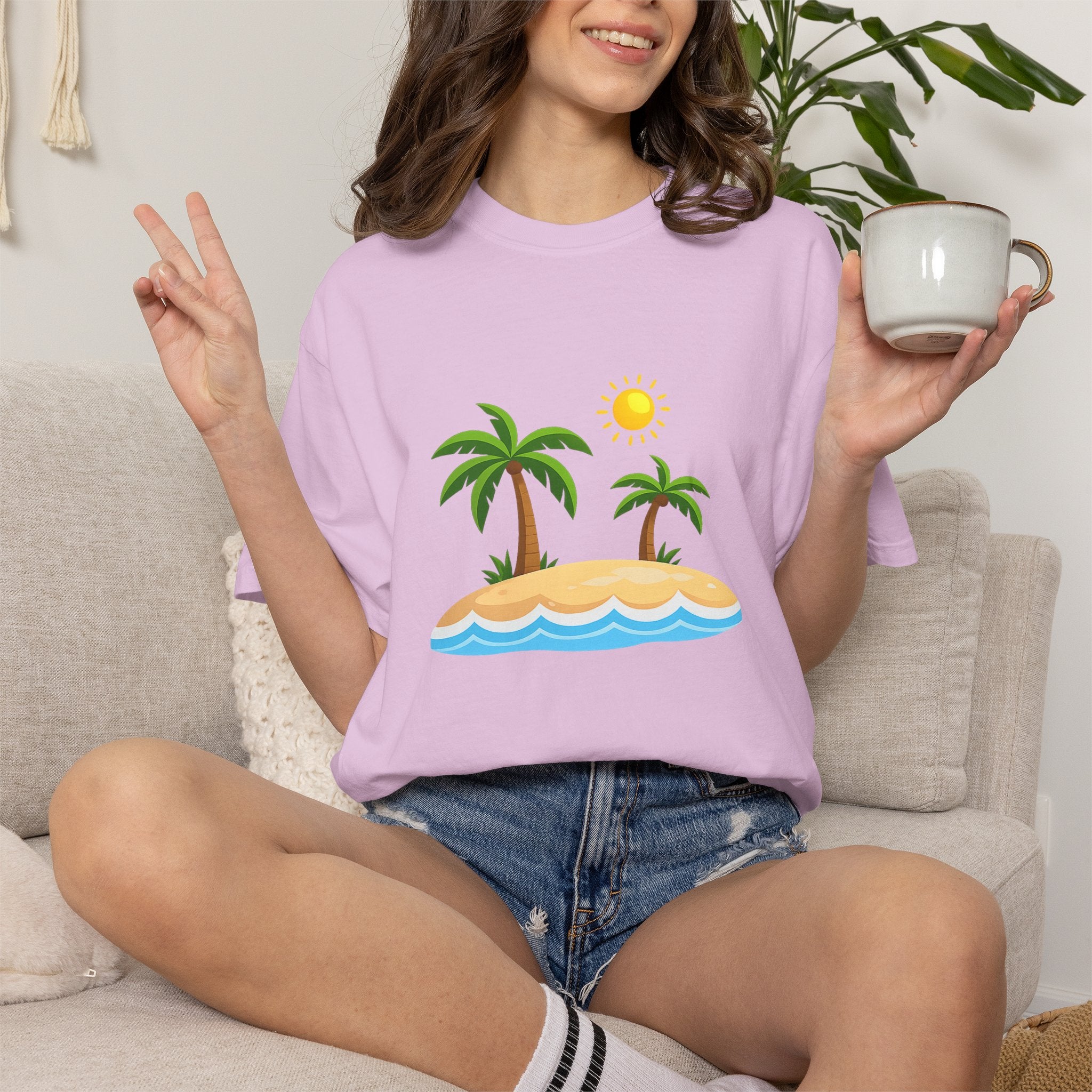 Island Paradise T-Shirt — Tropical Palm Tree Beach Graphic