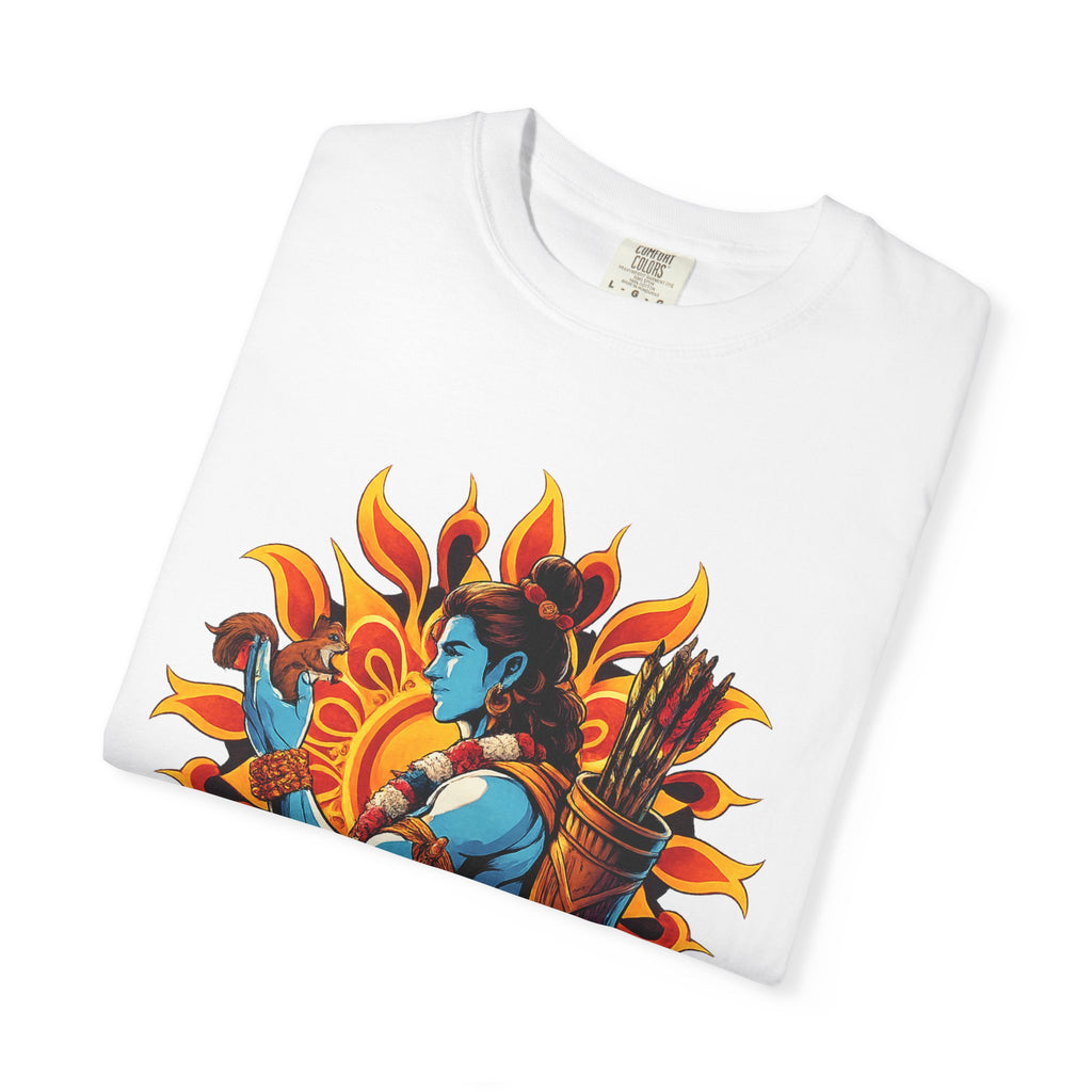T-Shirt Ram Ji — Mythic Archer Illustration Tee (Sunburst Warrior Graphic)