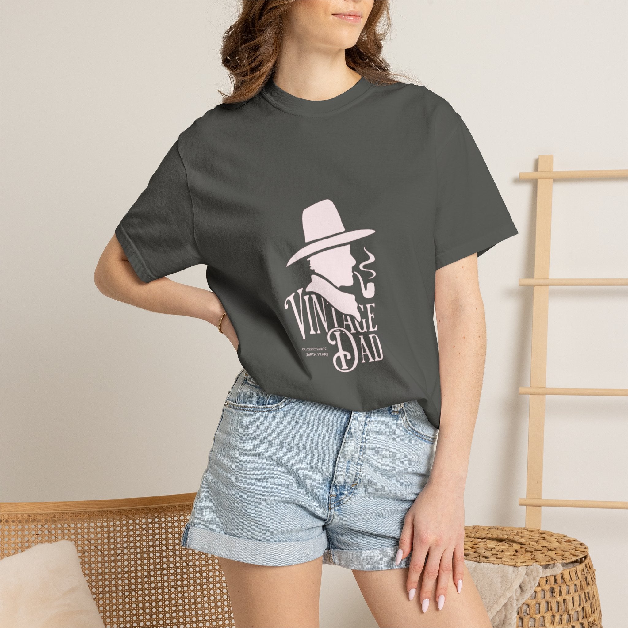 Vintage Dad graphic tee | Retro hat & pipe design