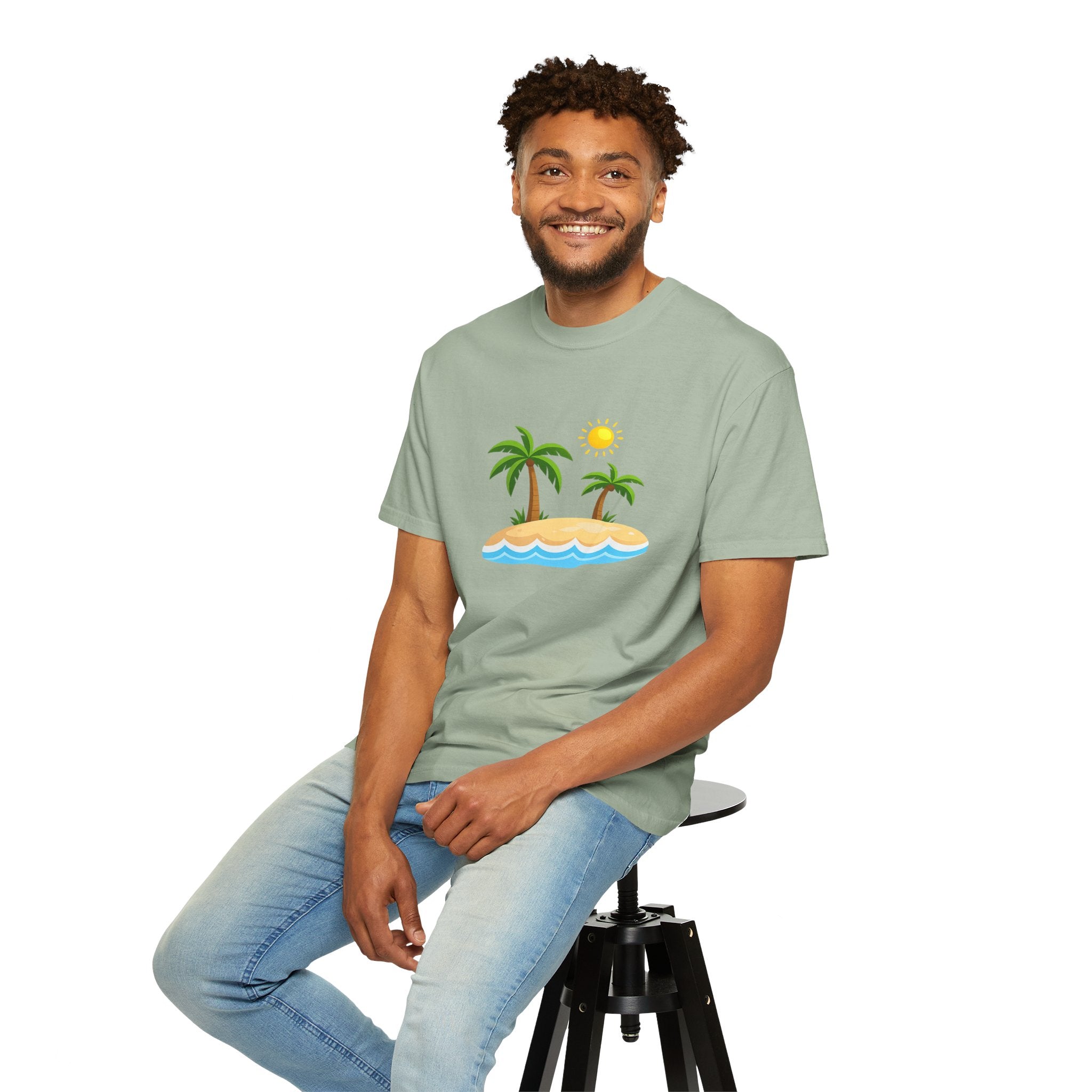 Island Paradise T-Shirt — Tropical Palm Tree Beach Graphic
