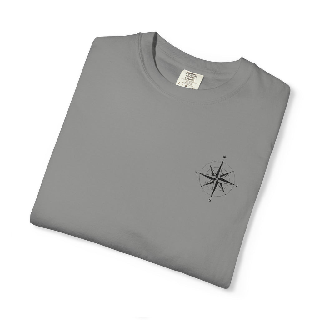 Compass Rose Pocket T-Shirt — Minimal Nautical Graphic Tee