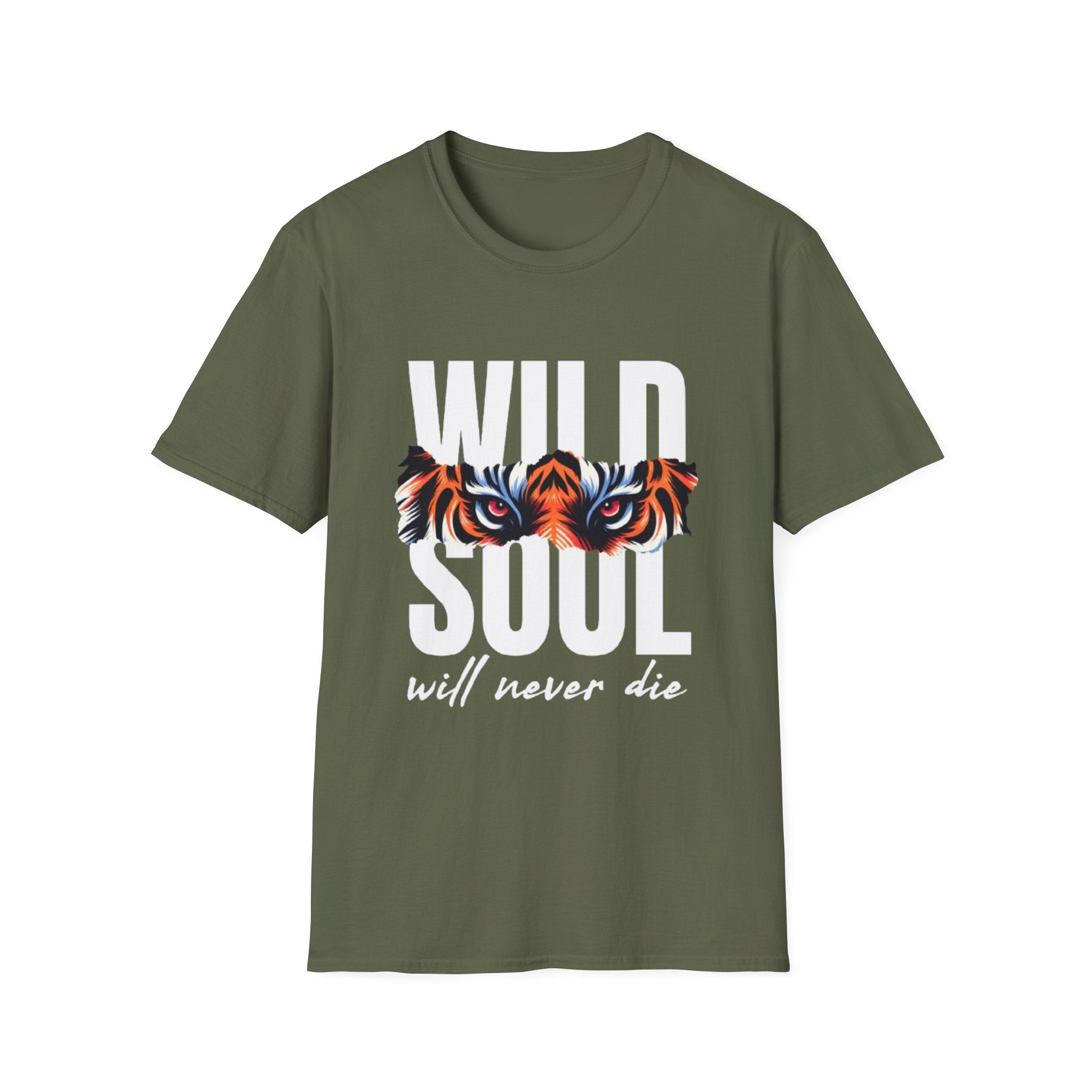 Wild Soul T-Shirt – "Wild Soul Will Never Die" Tiger Eyes Graphic Tee