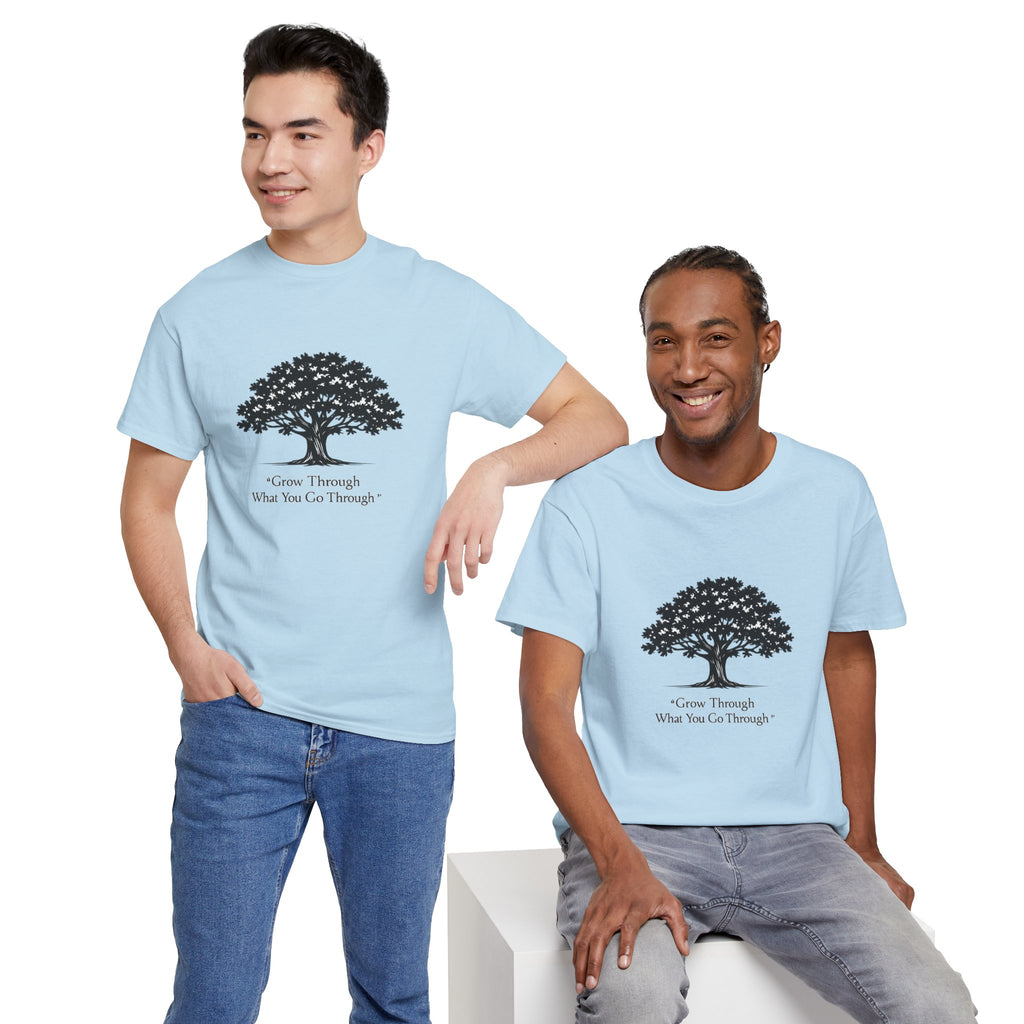 Tree of Growth T-Shirt — "Grow Through What You Go Through" Inspirational Tee