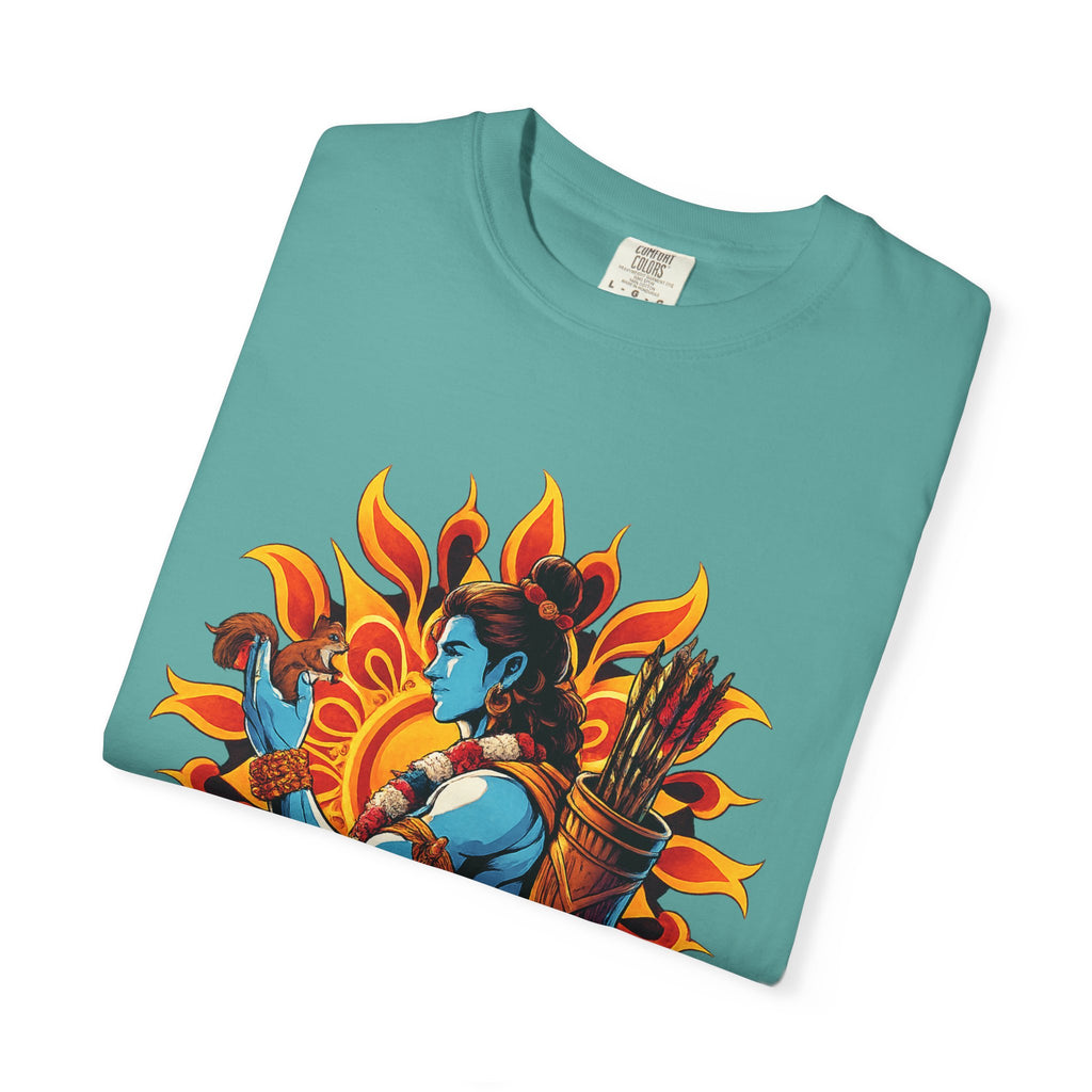 T-Shirt Ram Ji — Mythic Archer Illustration Tee (Sunburst Warrior Graphic)