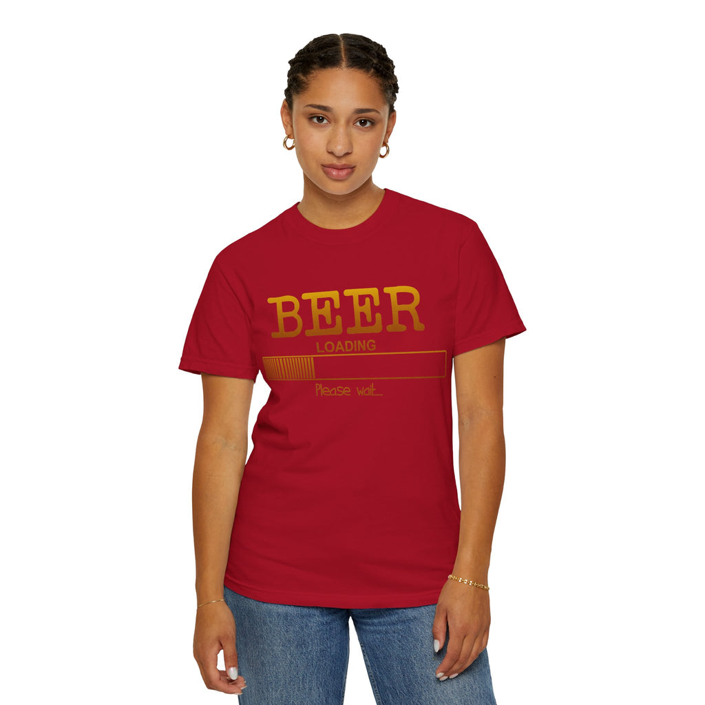 Beer Loading T‑Shirt — Funny 'Please Wait' Drinking Tee