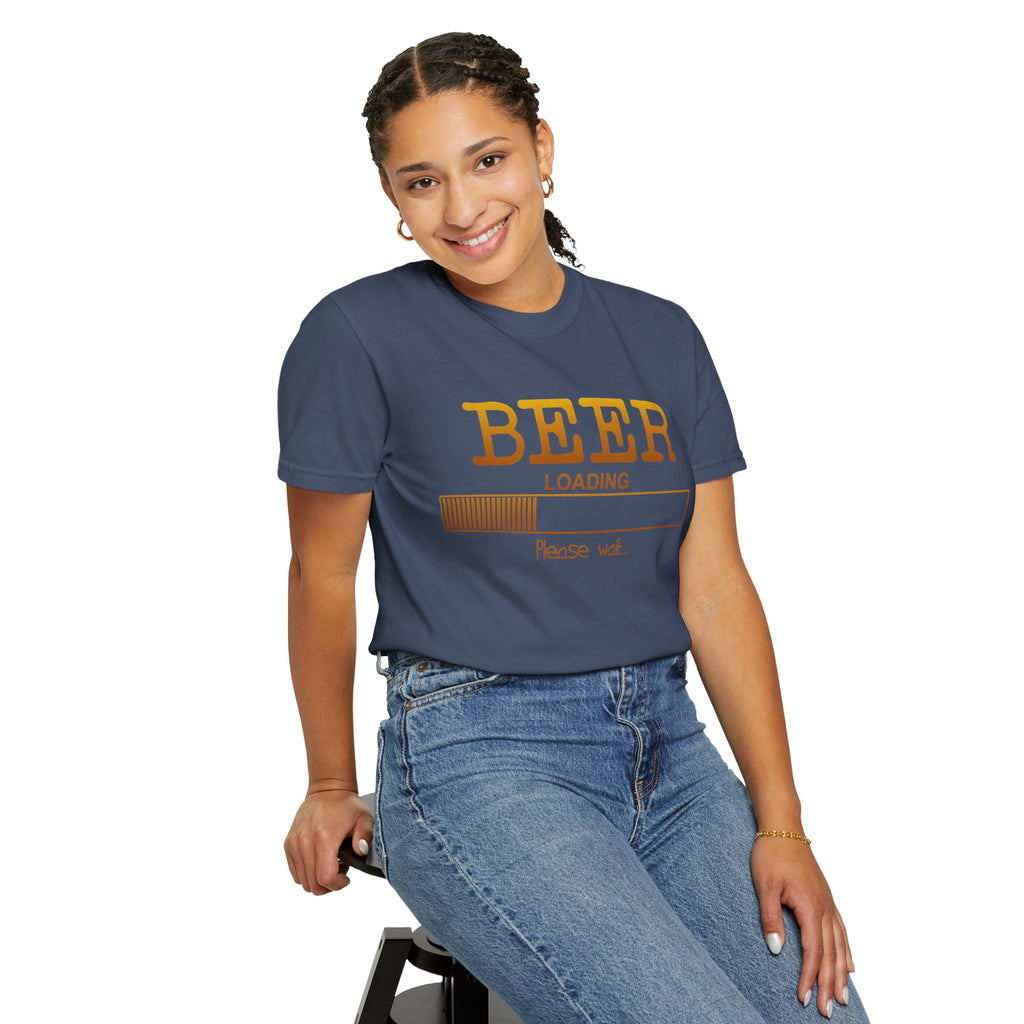 Beer Loading T‑Shirt — Funny 'Please Wait' Drinking Tee