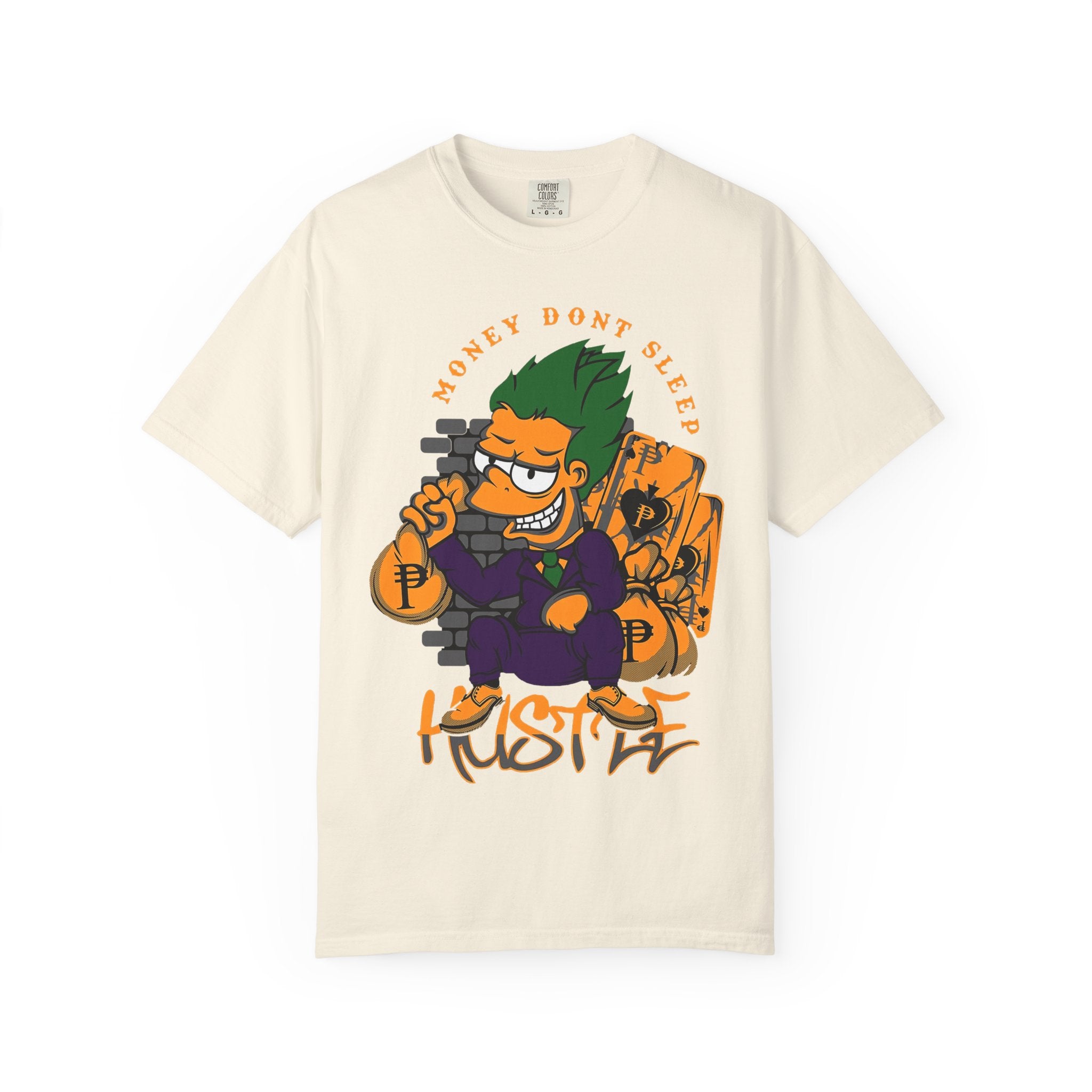 T-Shirt — 'Money Don’t Sleep' Cartoon Hustle Tee
