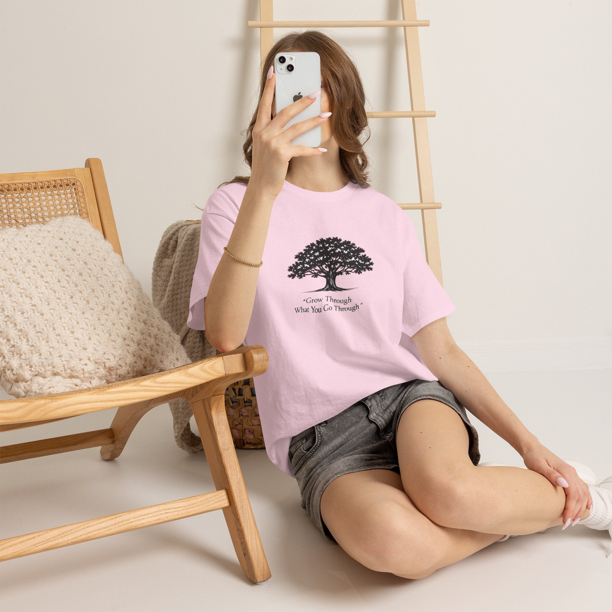 Tree of Growth T-Shirt — "Grow Through What You Go Through" Inspirational Tee