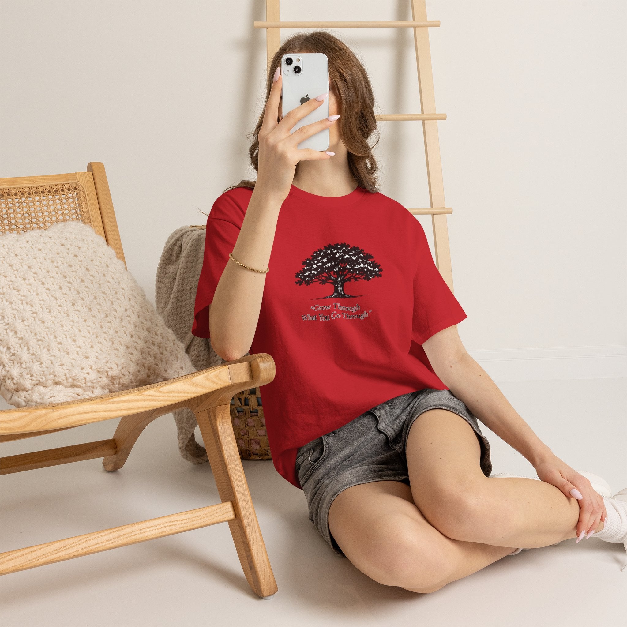 Tree of Growth T-Shirt — "Grow Through What You Go Through" Inspirational Tee