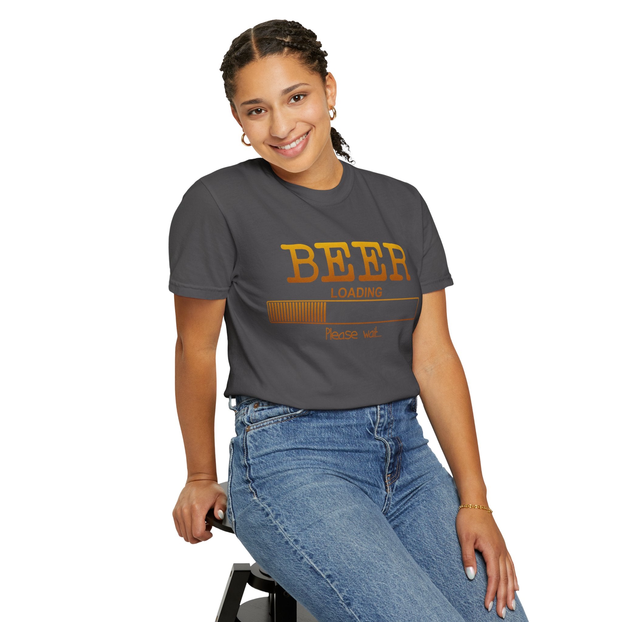 Beer Loading T‑Shirt — Funny 'Please Wait' Drinking Tee