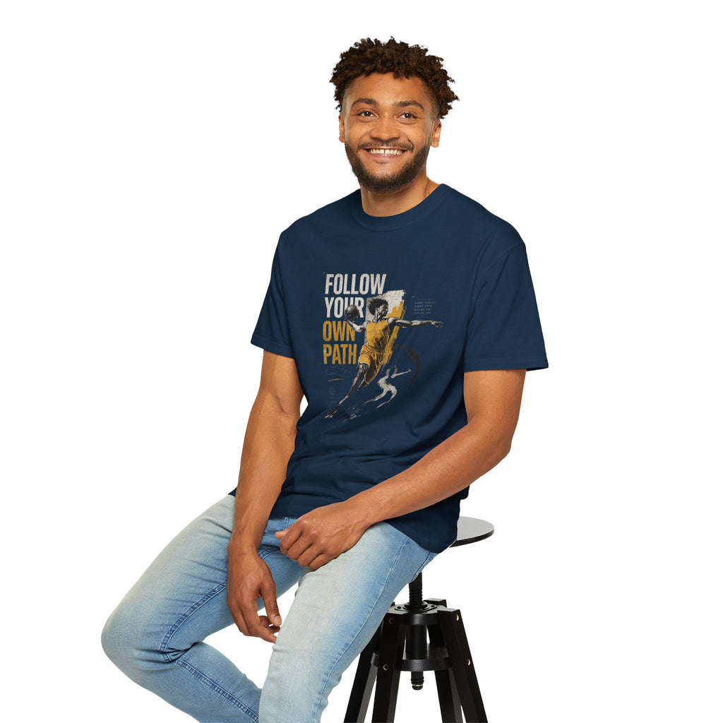 Follow Your Own Path T-Shirt — Inspirational Soccer Player Graphic Tee