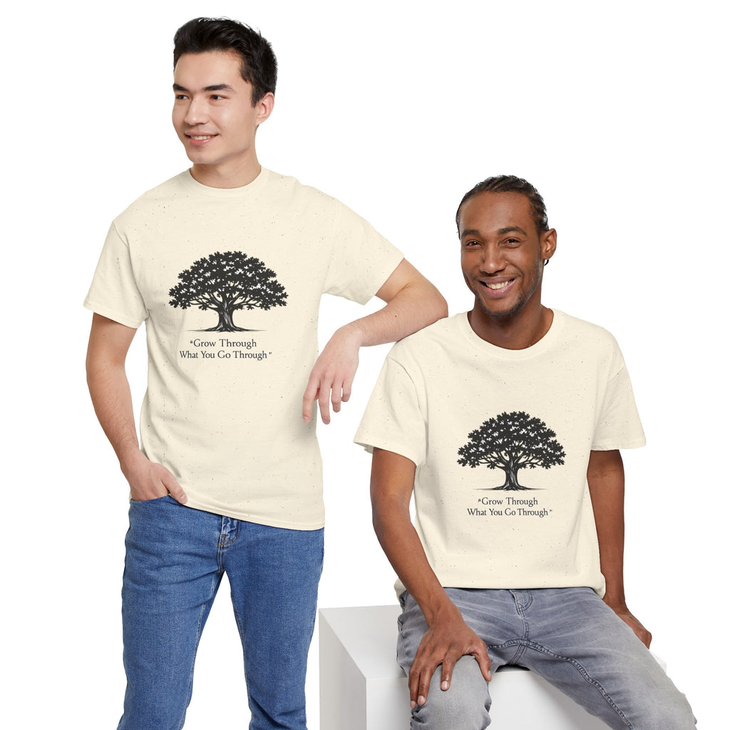 Tree of Growth T-Shirt — "Grow Through What You Go Through" Inspirational Tee