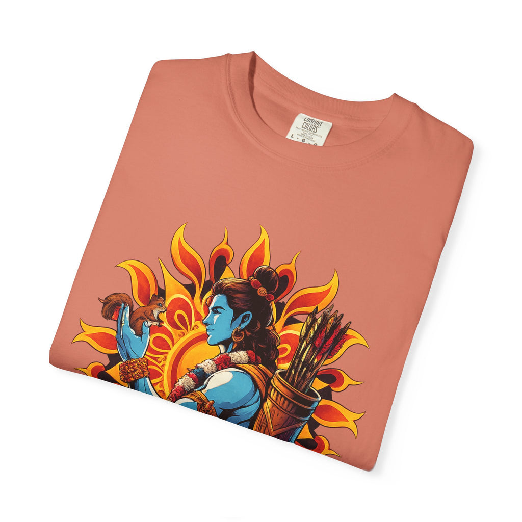 T-Shirt Ram Ji — Mythic Archer Illustration Tee (Sunburst Warrior Graphic)