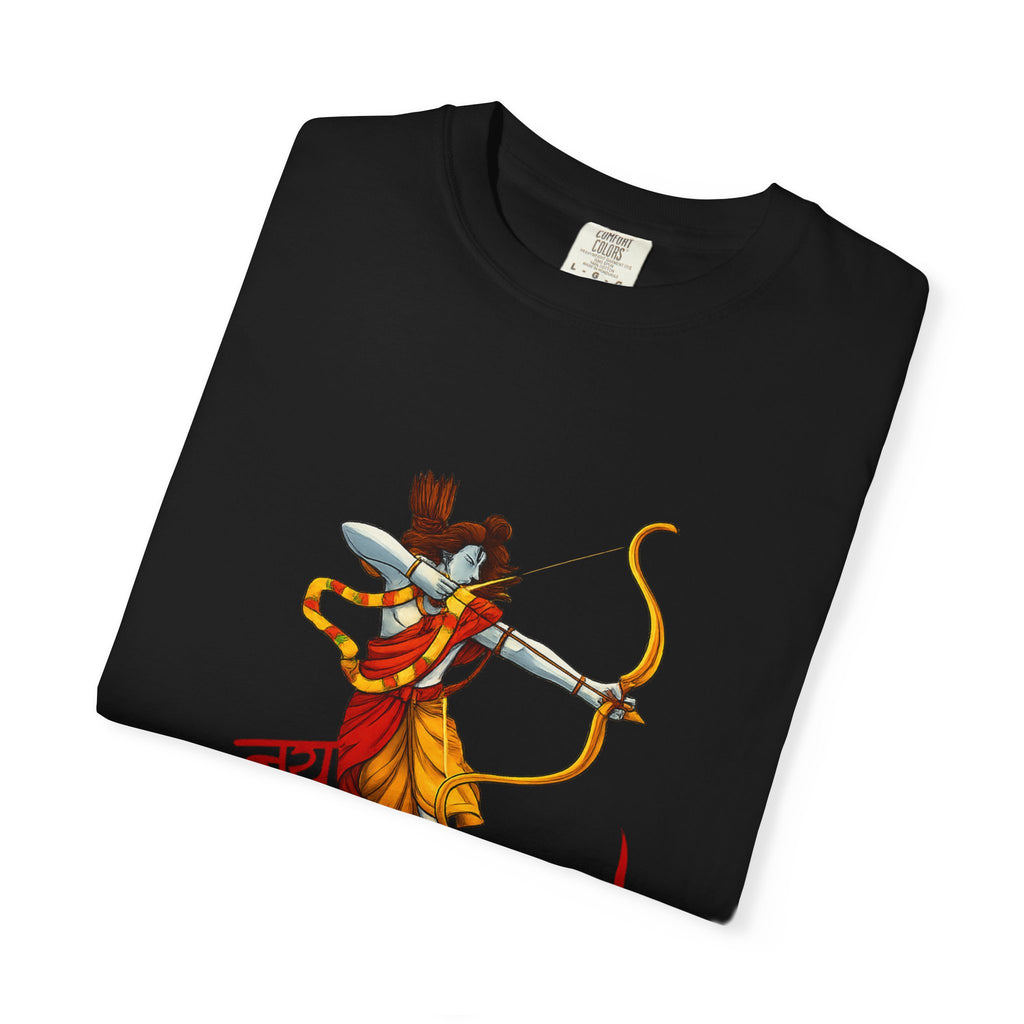 Ram Archer T-Shirt with ‘Jai Shri Ram’ Hindi Script — Hindu Festival & Devotional Tee