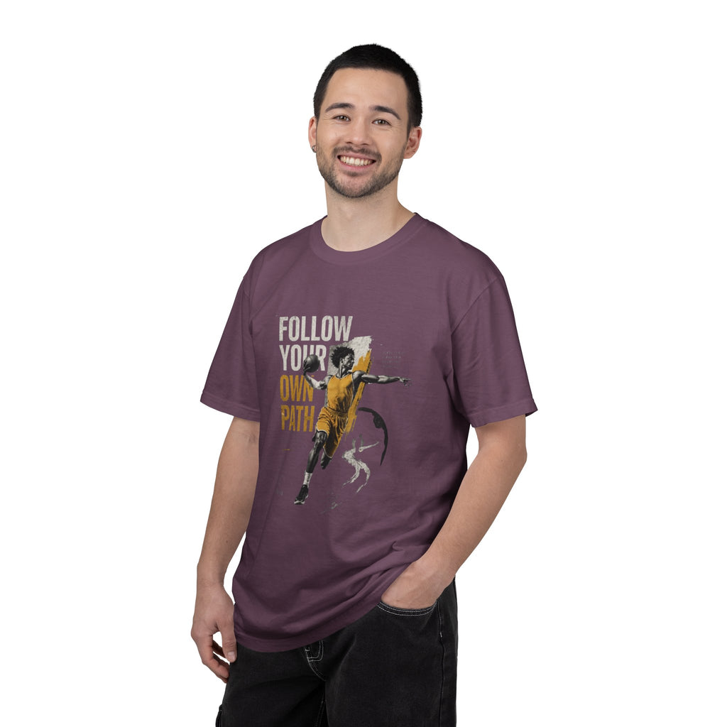Follow Your Own Path T-Shirt — Inspirational Soccer Player Graphic Tee