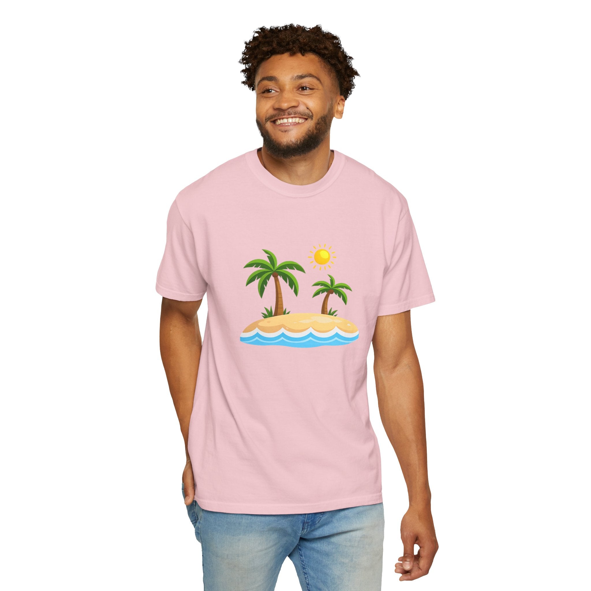 Island Paradise T-Shirt — Tropical Palm Tree Beach Graphic