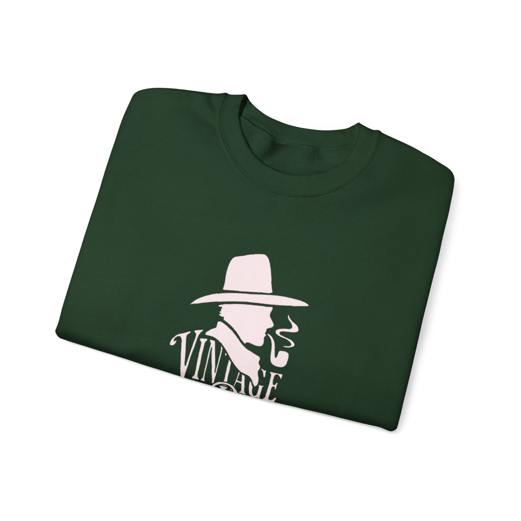 Crewneck Sweatshirt — Pink Cowboy Hat Graphic ‘Howdy’ Retro Western Pullover
