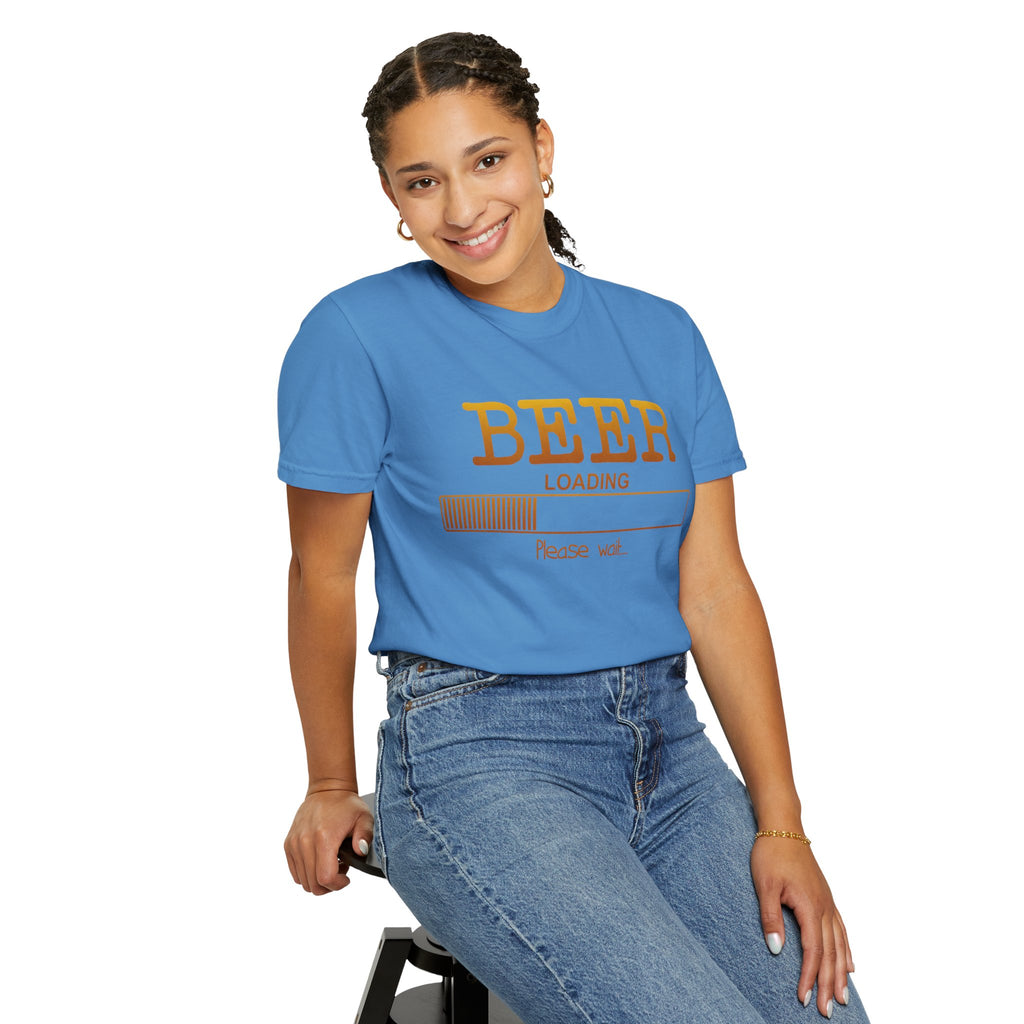 Beer Loading T‑Shirt — Funny 'Please Wait' Drinking Tee