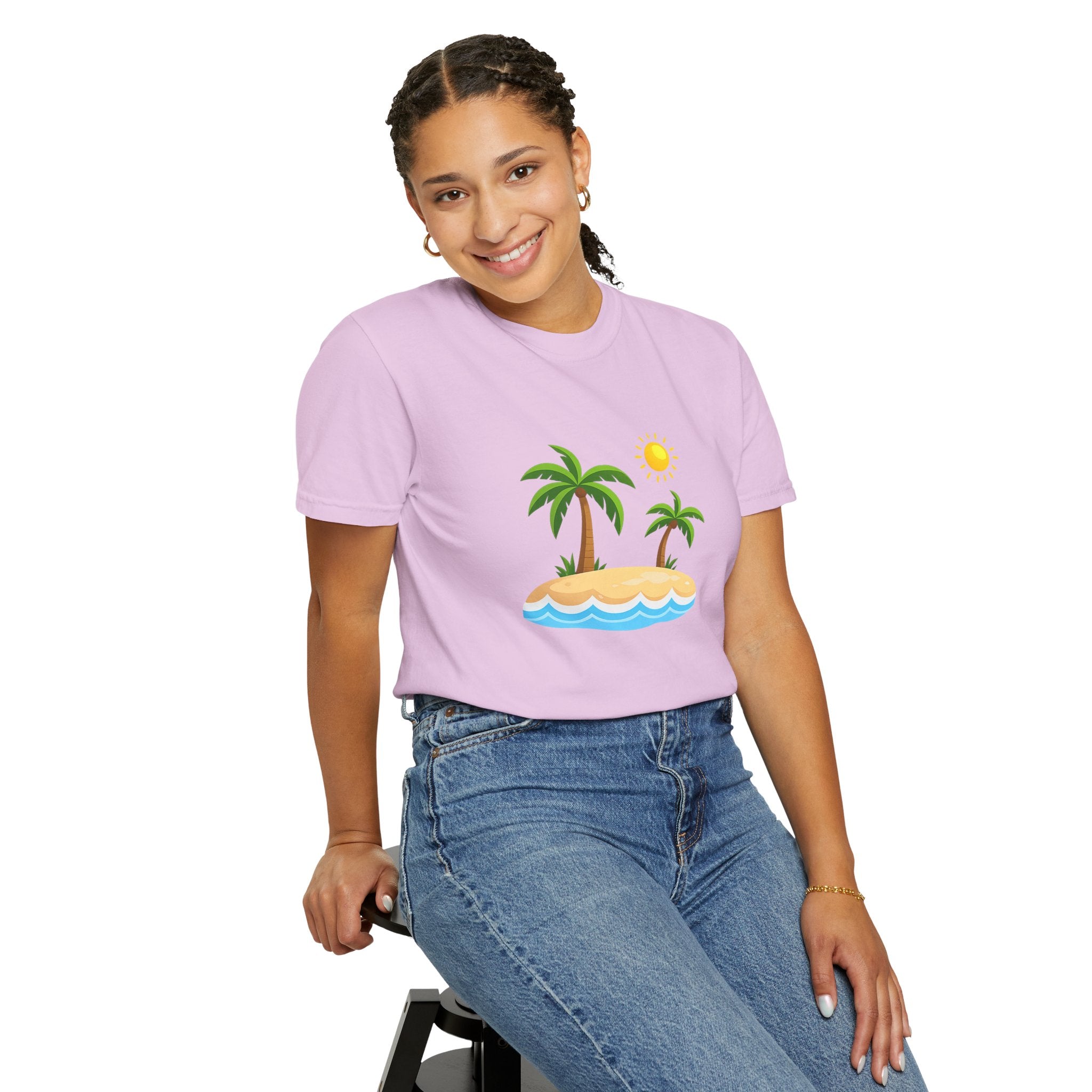 Island Paradise T-Shirt — Tropical Palm Tree Beach Graphic