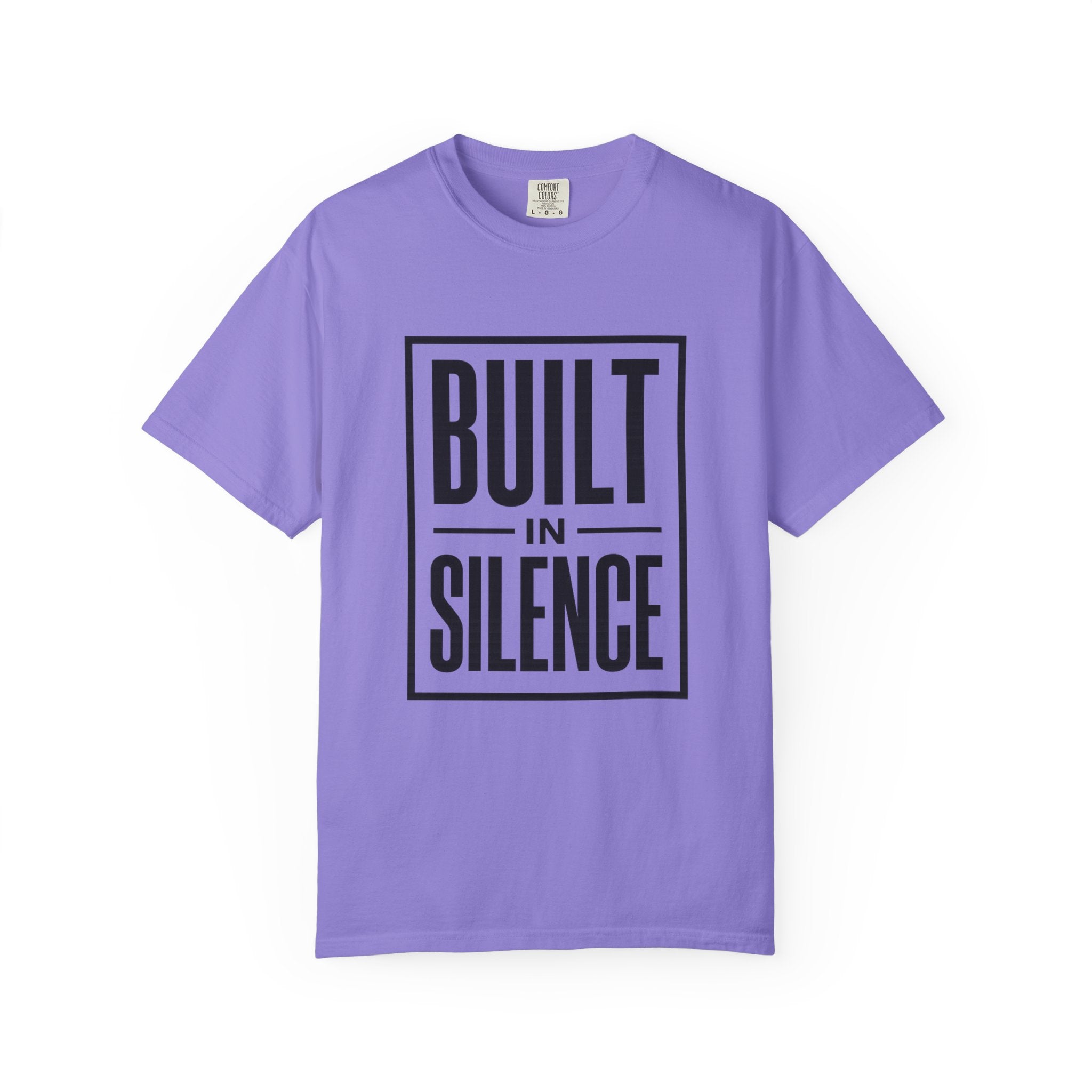 Built In Silence T-Shirt — Minimalist Bold Typography Tee