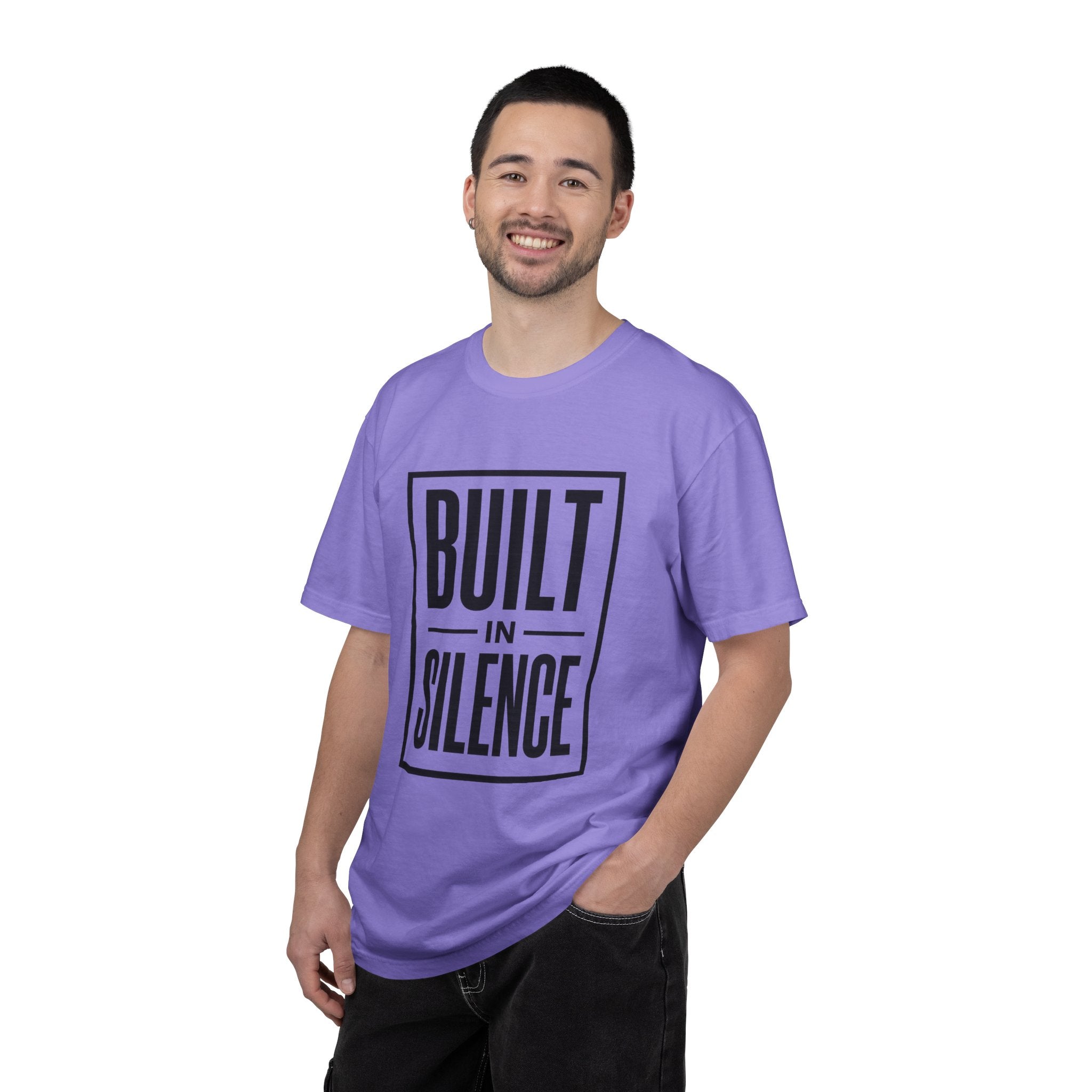 Built In Silence T-Shirt — Minimalist Bold Typography Tee