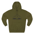 Mountain Pines Hoodie — Minimal Mountain & Forest Graphic Pullover
