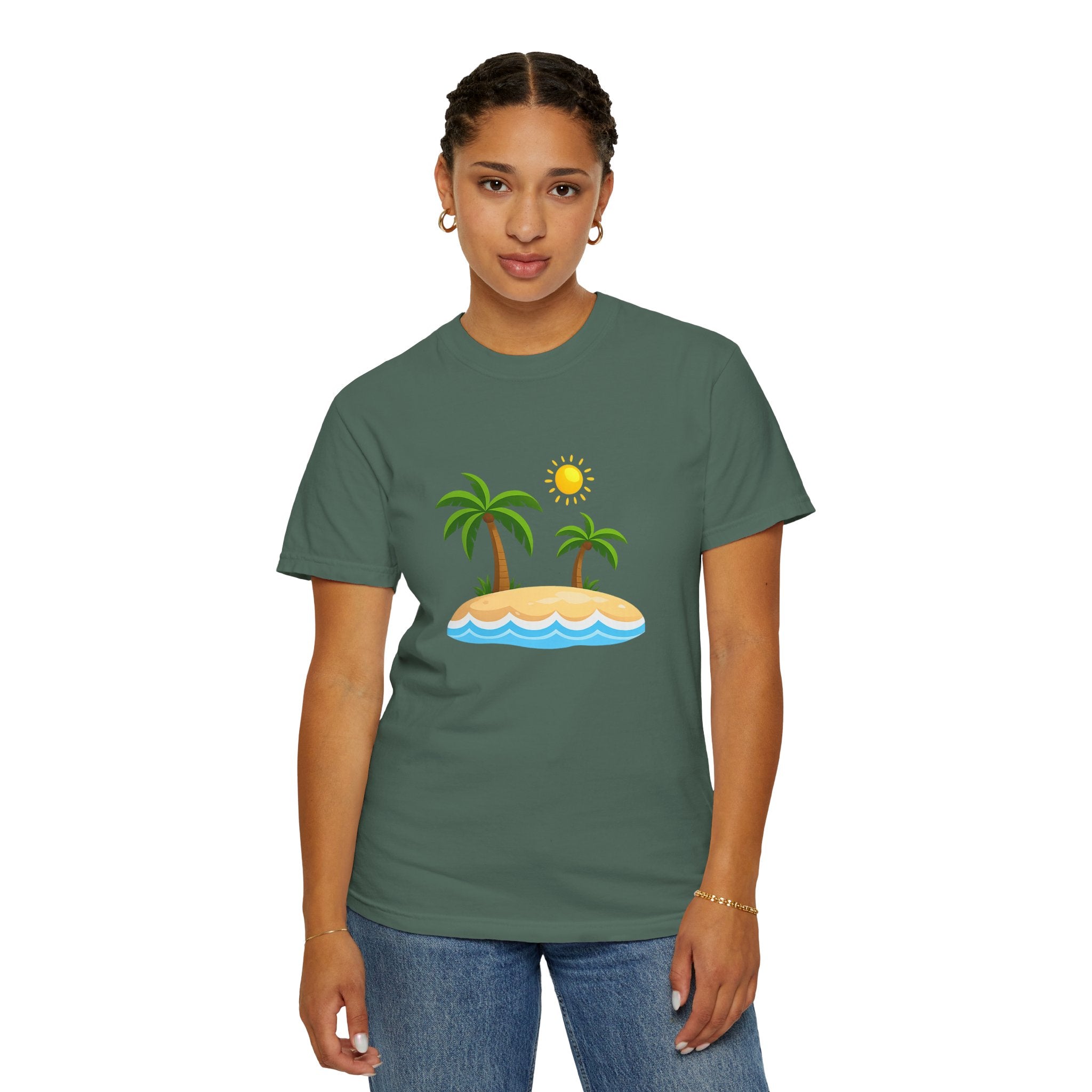 Island Paradise T-Shirt — Tropical Palm Tree Beach Graphic