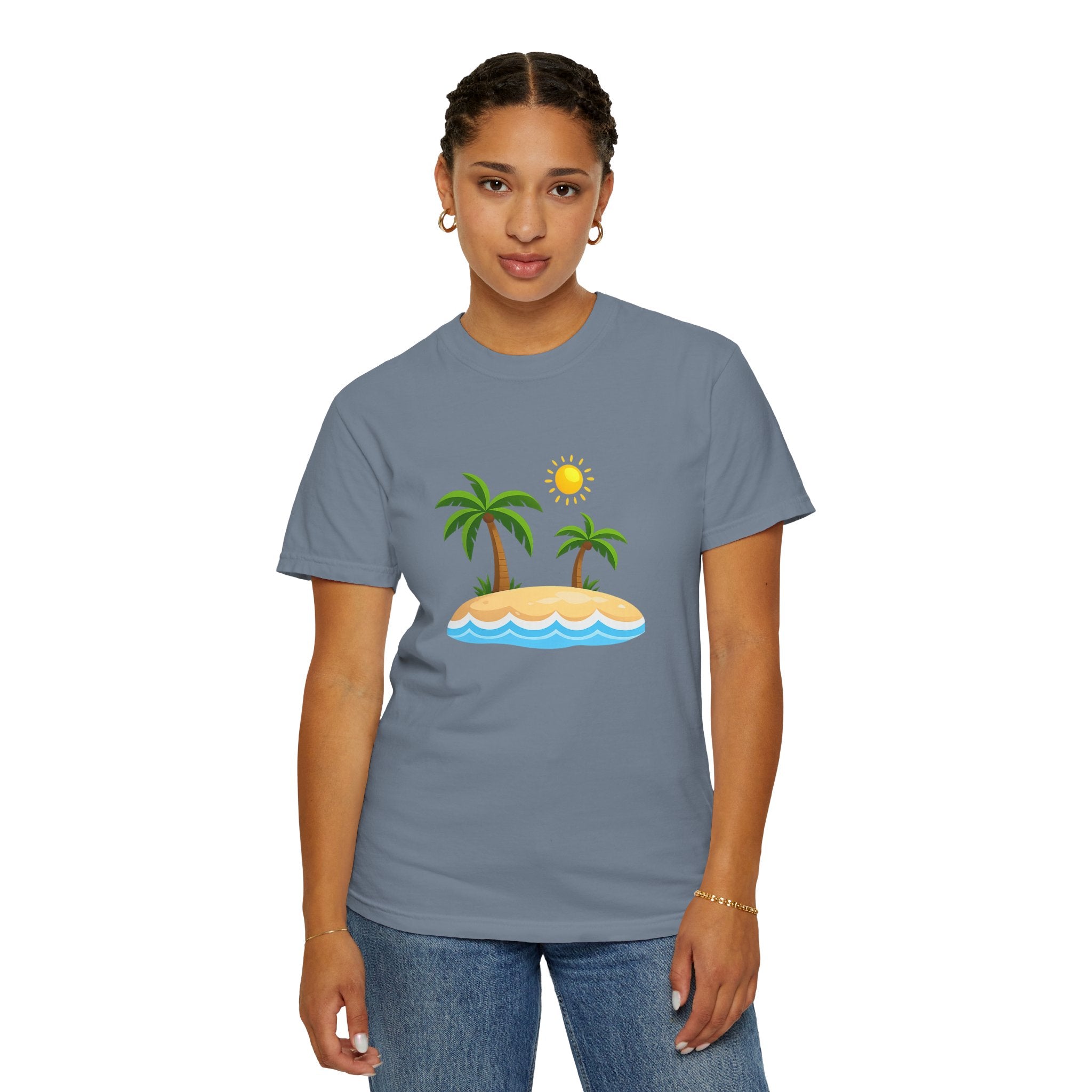 Island Paradise T-Shirt — Tropical Palm Tree Beach Graphic