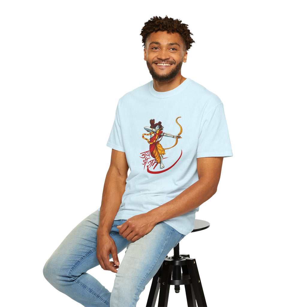 Ram Archer T-Shirt with ‘Jai Shri Ram’ Hindi Script — Hindu Festival & Devotional Tee