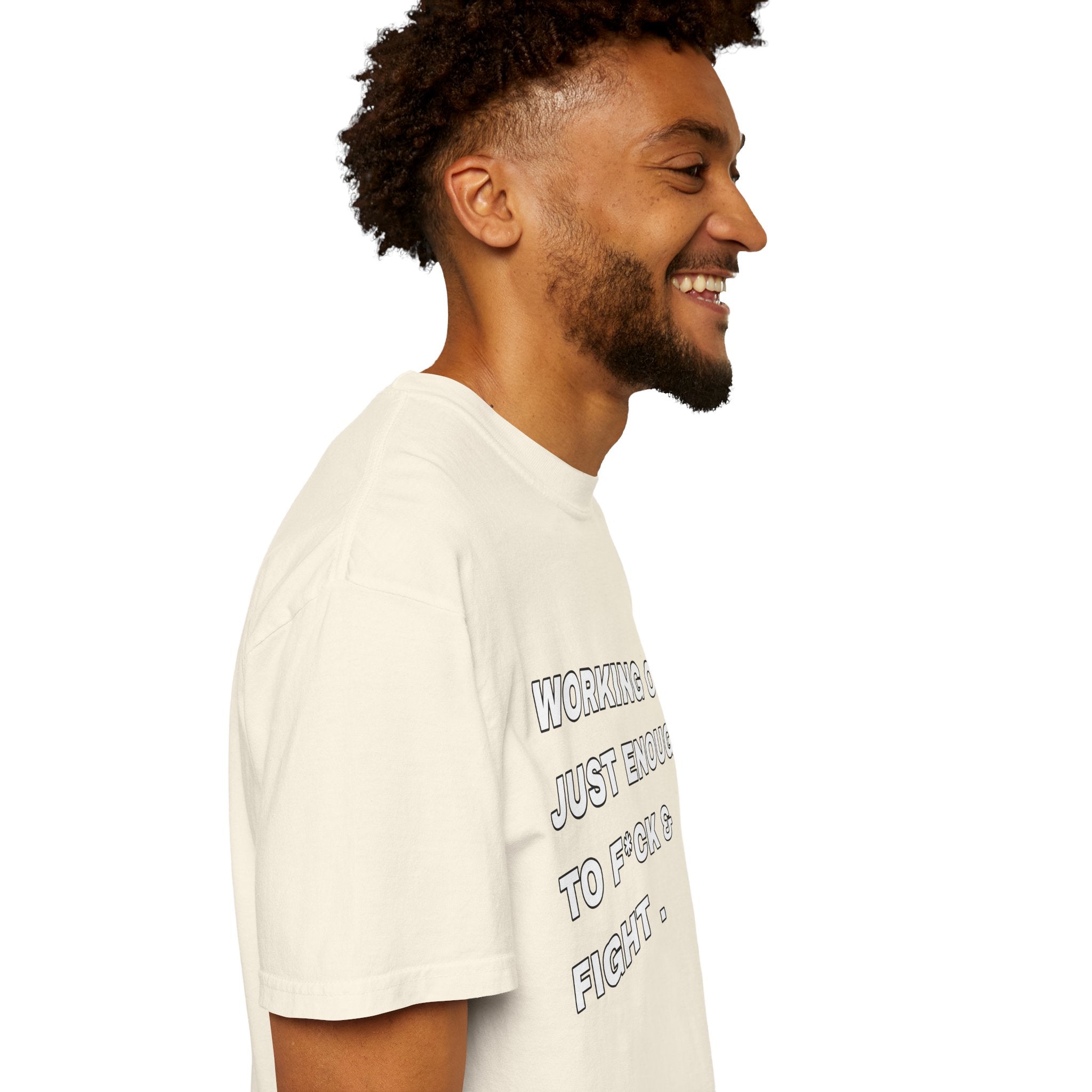 GYM T-Shirt — "Working Out Just Enough to F*ck & Fight" Motivational Sarcastic Tee