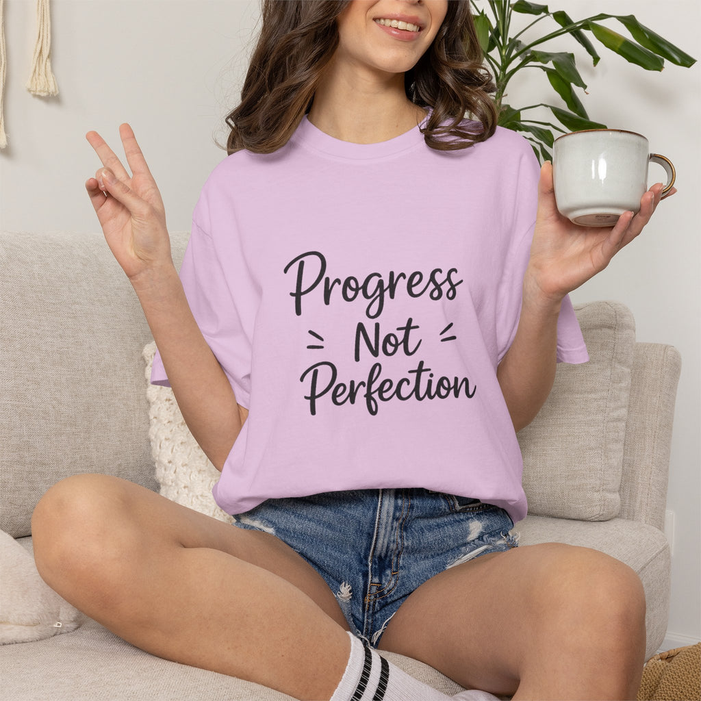 T-Shirt — "Progress Not Perfection" Inspirational Graphic Tee
