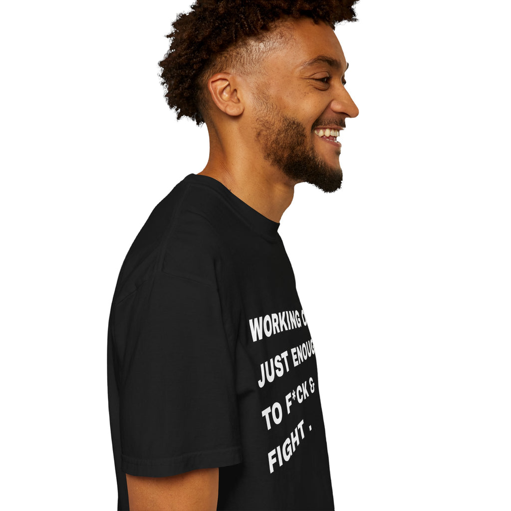 GYM T-Shirt — "Working Out Just Enough to F*ck & Fight" Motivational Sarcastic Tee