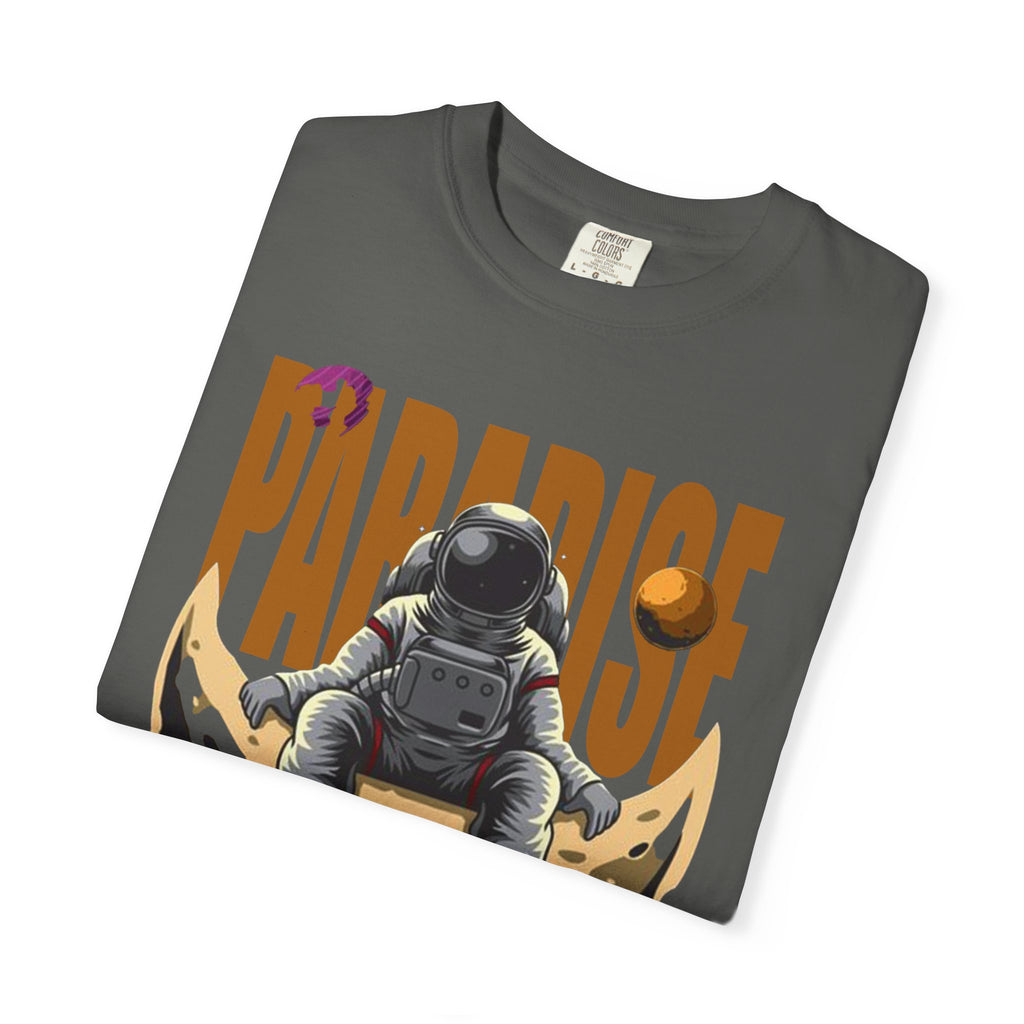 T-Shirt — 'Paradise: Never Get Tired of Getting Lost' Astronaut Graphic Tee