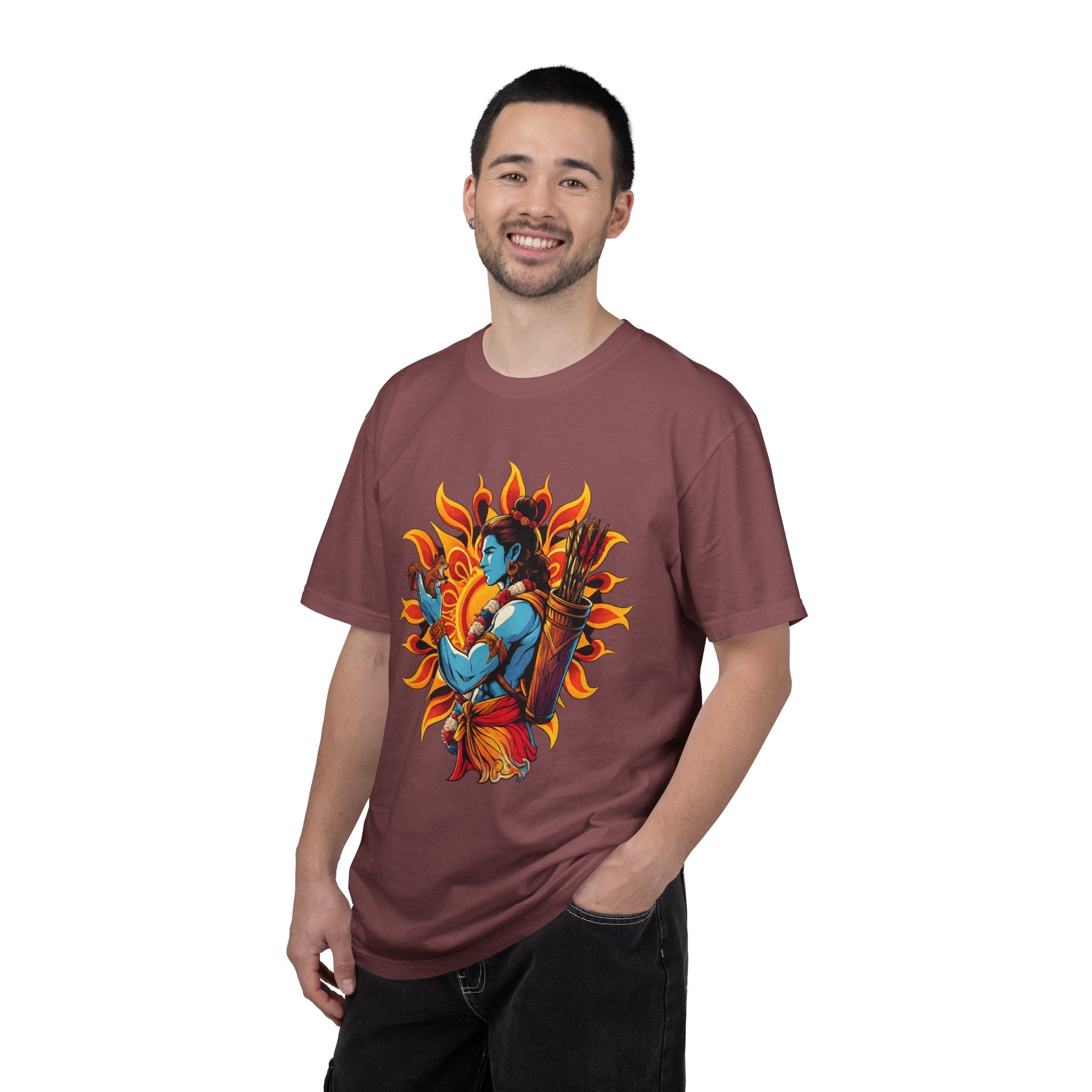 T-Shirt Ram Ji — Mythic Archer Illustration Tee (Sunburst Warrior Graphic)