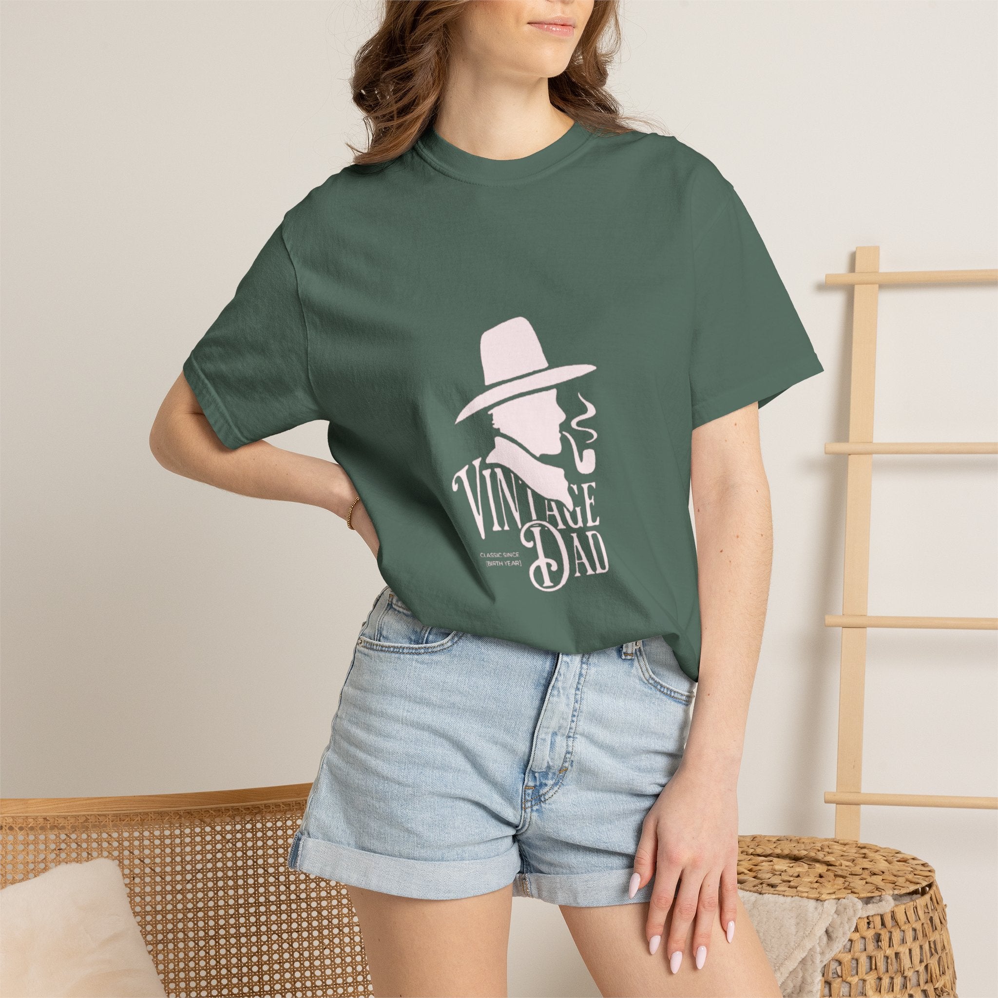 Vintage Dad graphic tee | Retro hat & pipe design