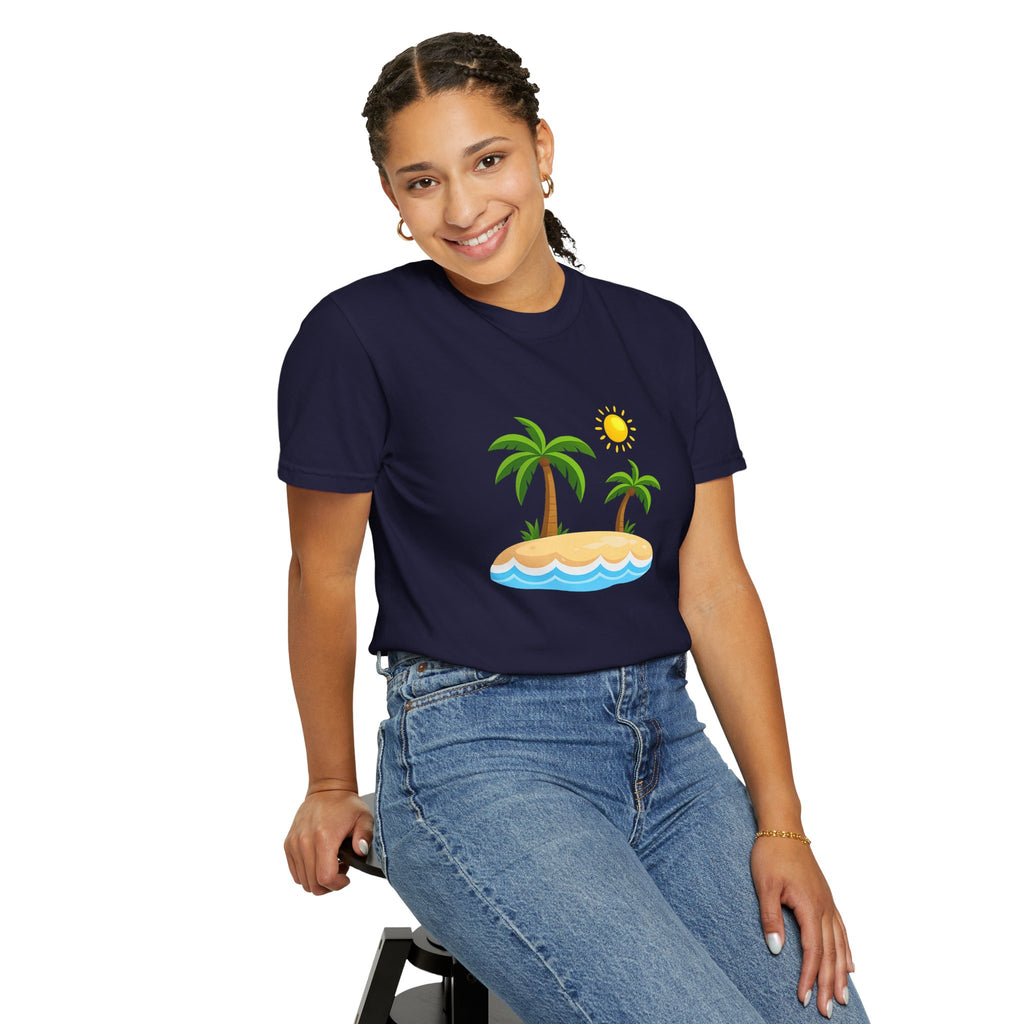 Island Paradise T-Shirt — Tropical Palm Tree Beach Graphic