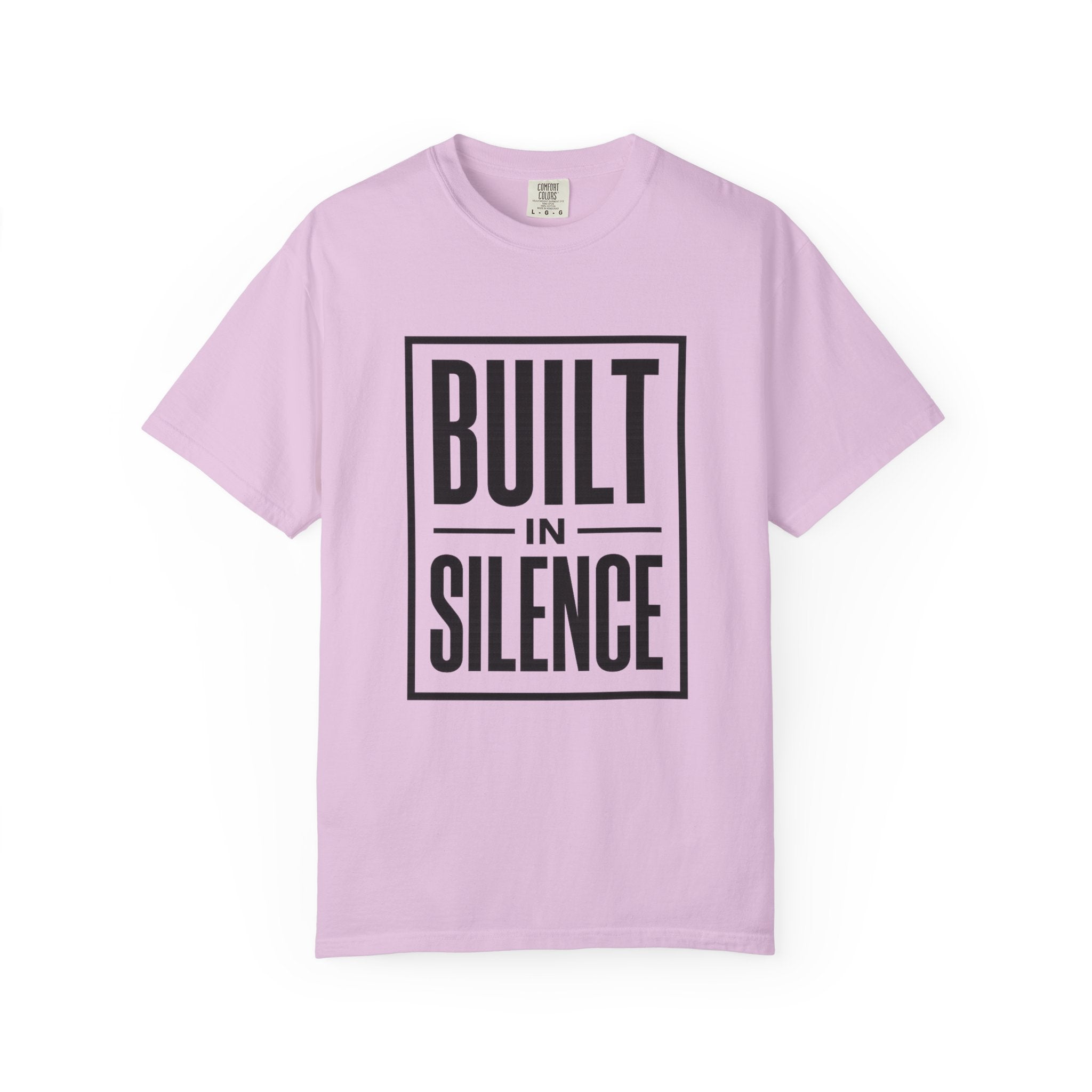 Built In Silence T-Shirt — Minimalist Bold Typography Tee