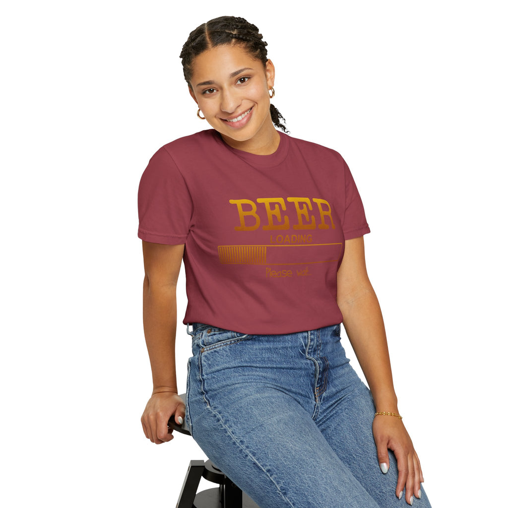 Beer Loading T‑Shirt — Funny 'Please Wait' Drinking Tee