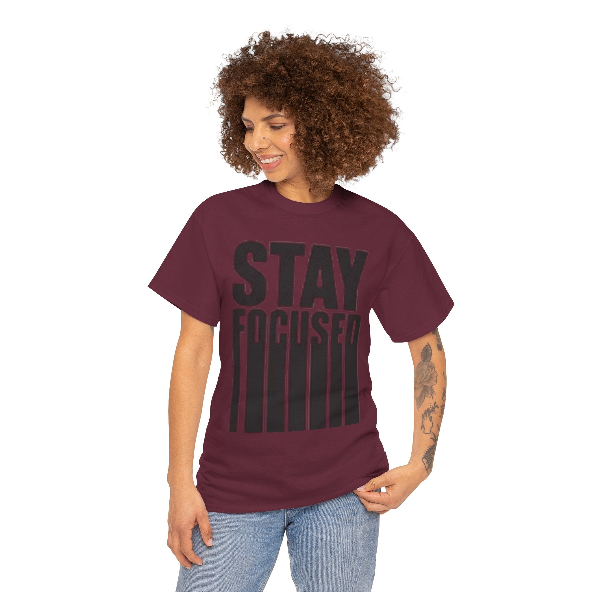 Stay Focused Tee — Motivational Graphic T‑Shirt