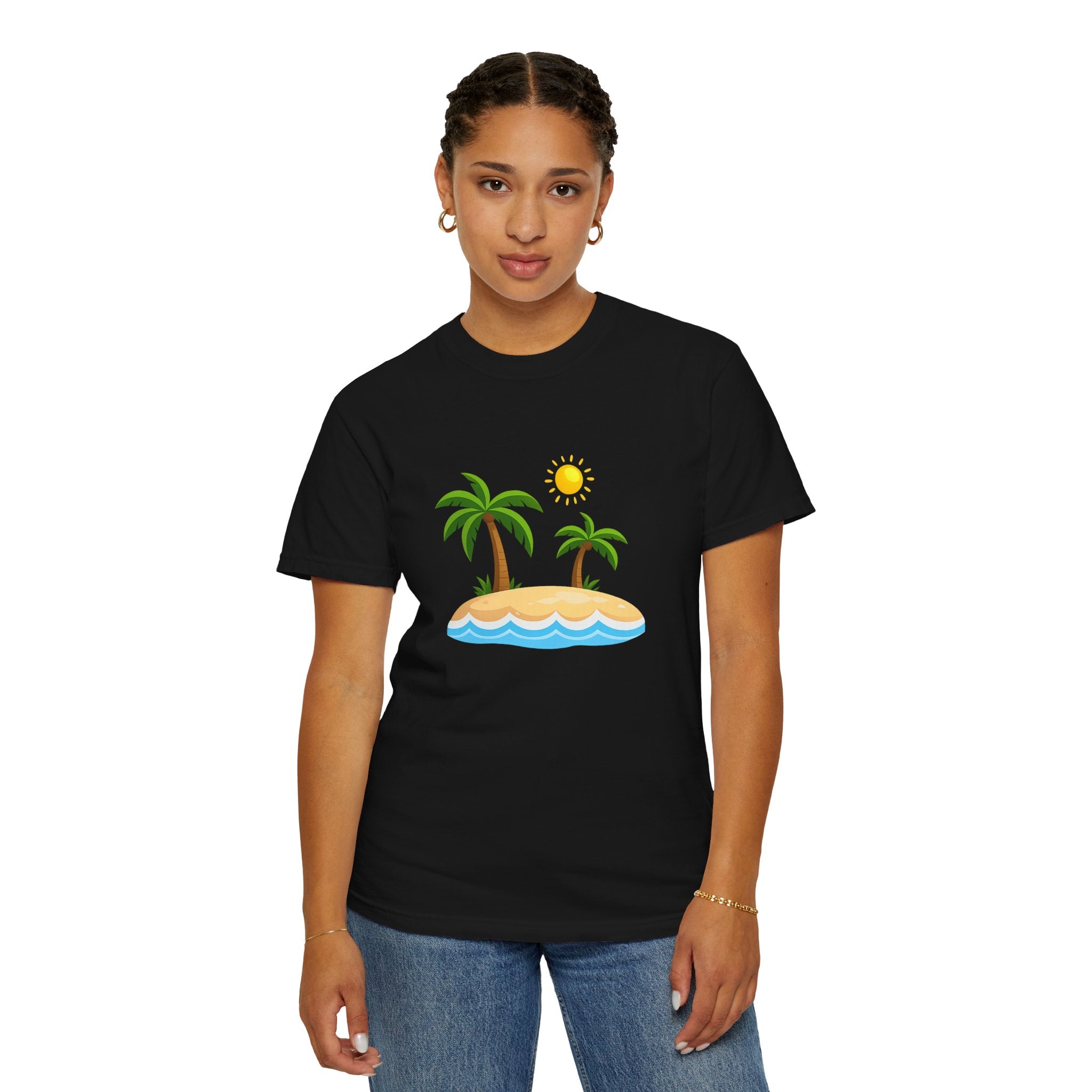 Island Paradise T-Shirt — Tropical Palm Tree Beach Graphic