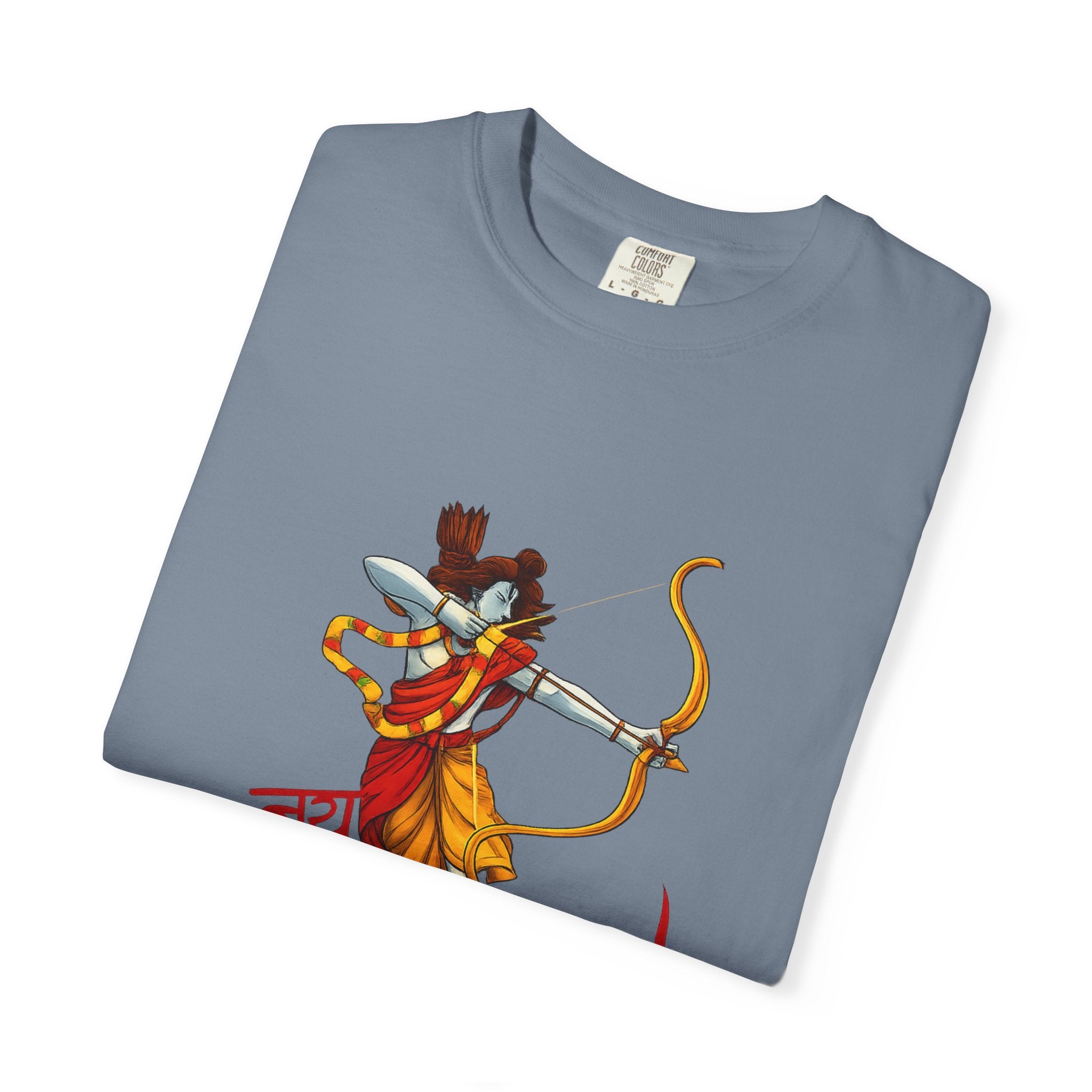 Ram Archer T-Shirt with ‘Jai Shri Ram’ Hindi Script — Hindu Festival & Devotional Tee