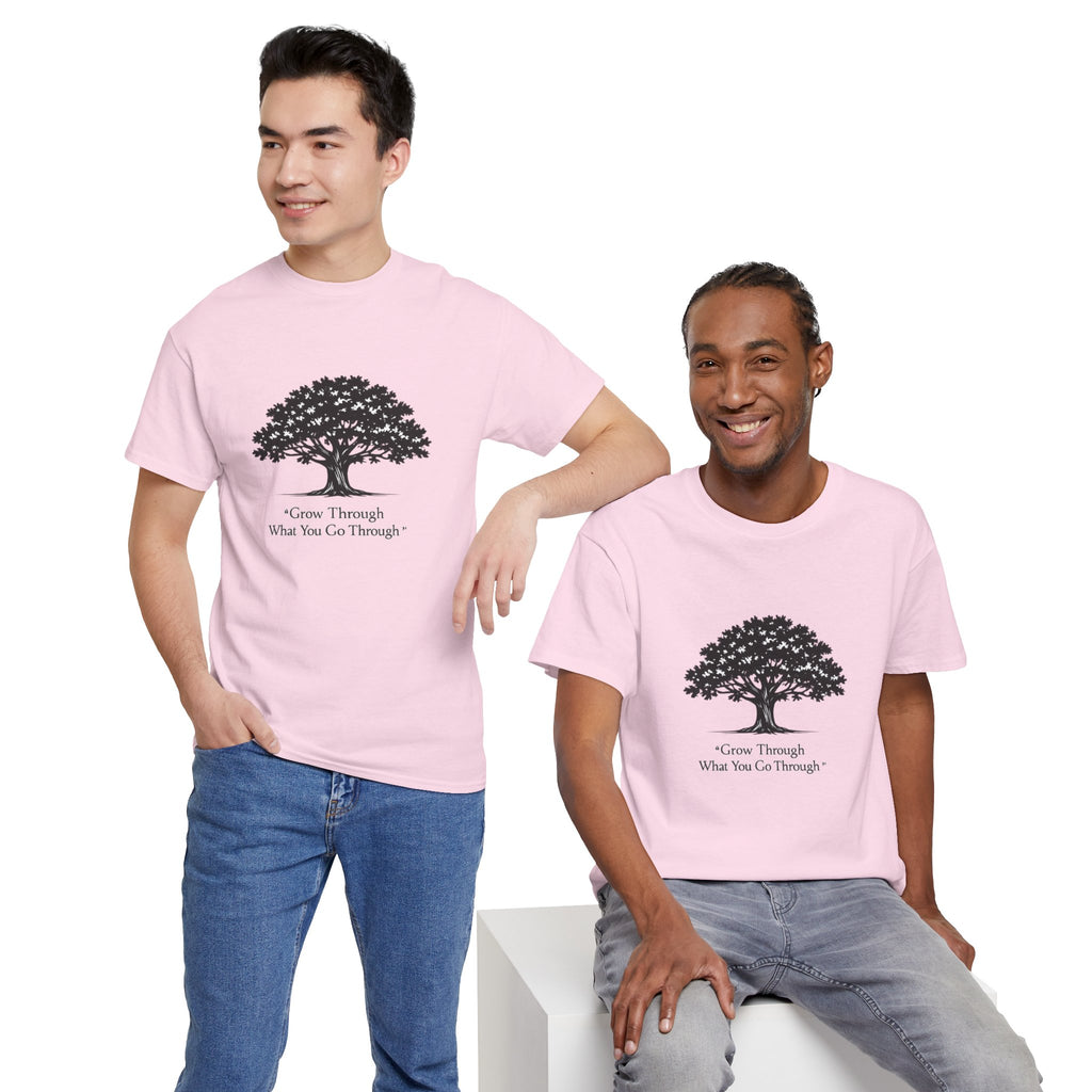 Tree of Growth T-Shirt — "Grow Through What You Go Through" Inspirational Tee