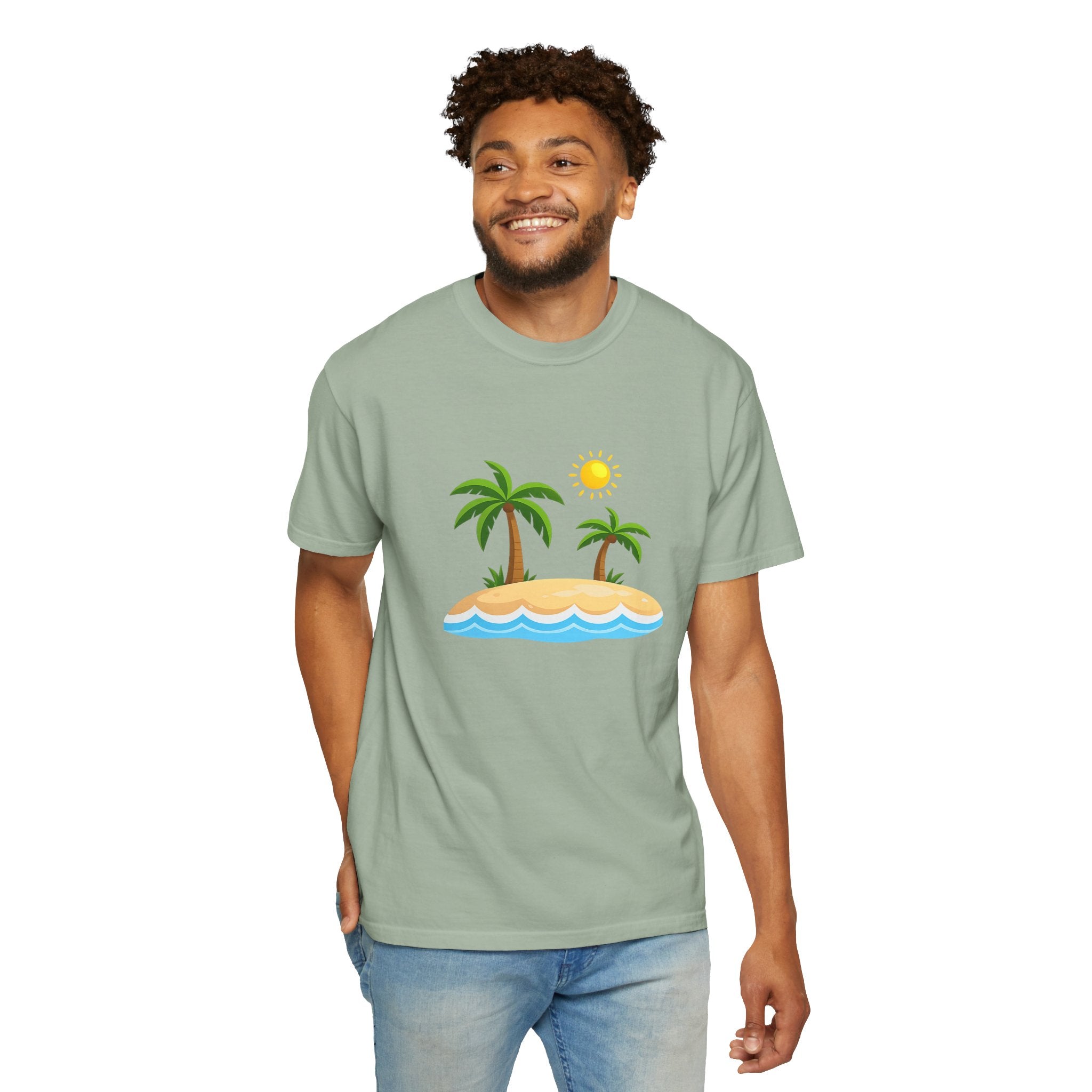 Island Paradise T-Shirt — Tropical Palm Tree Beach Graphic