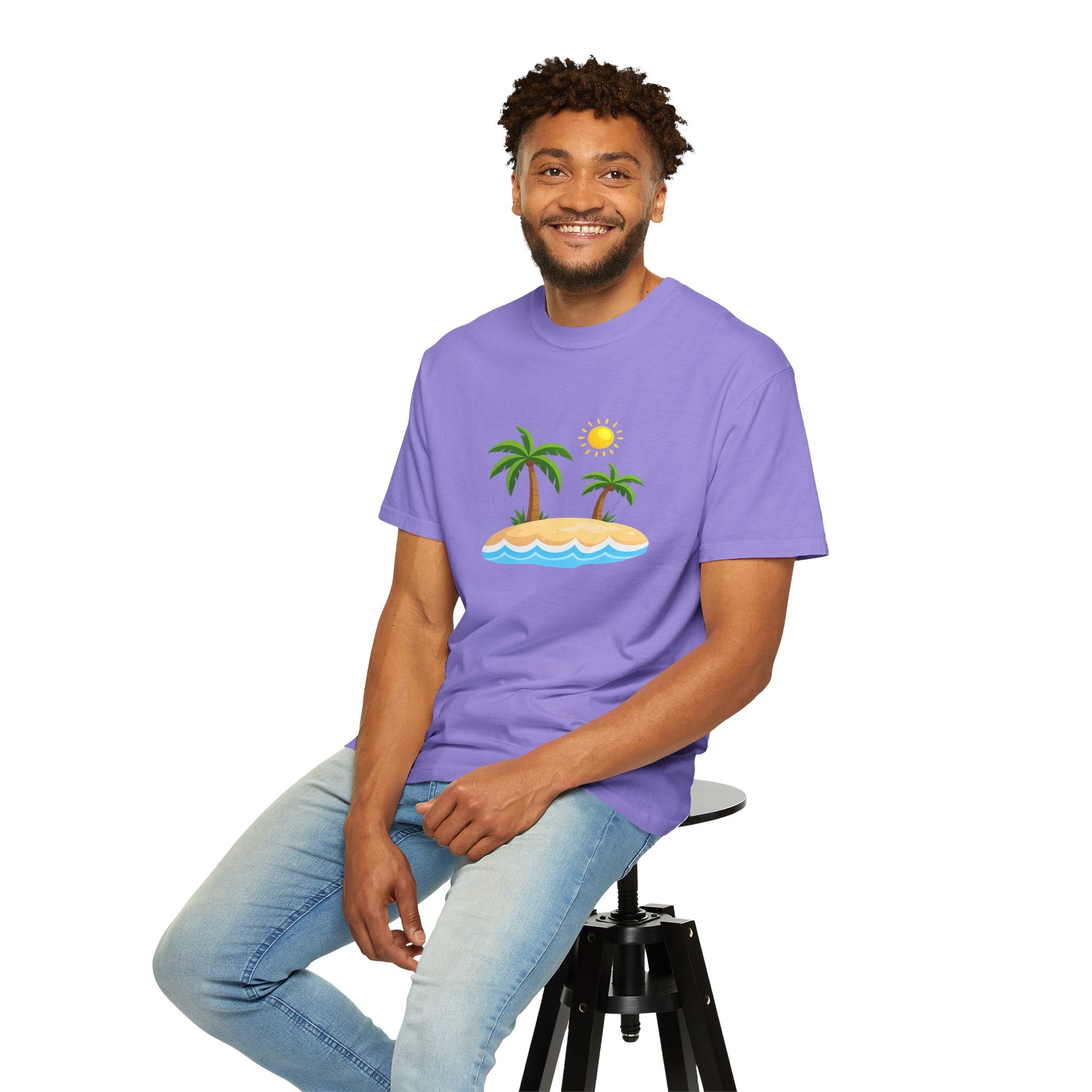 Island Paradise T-Shirt — Tropical Palm Tree Beach Graphic