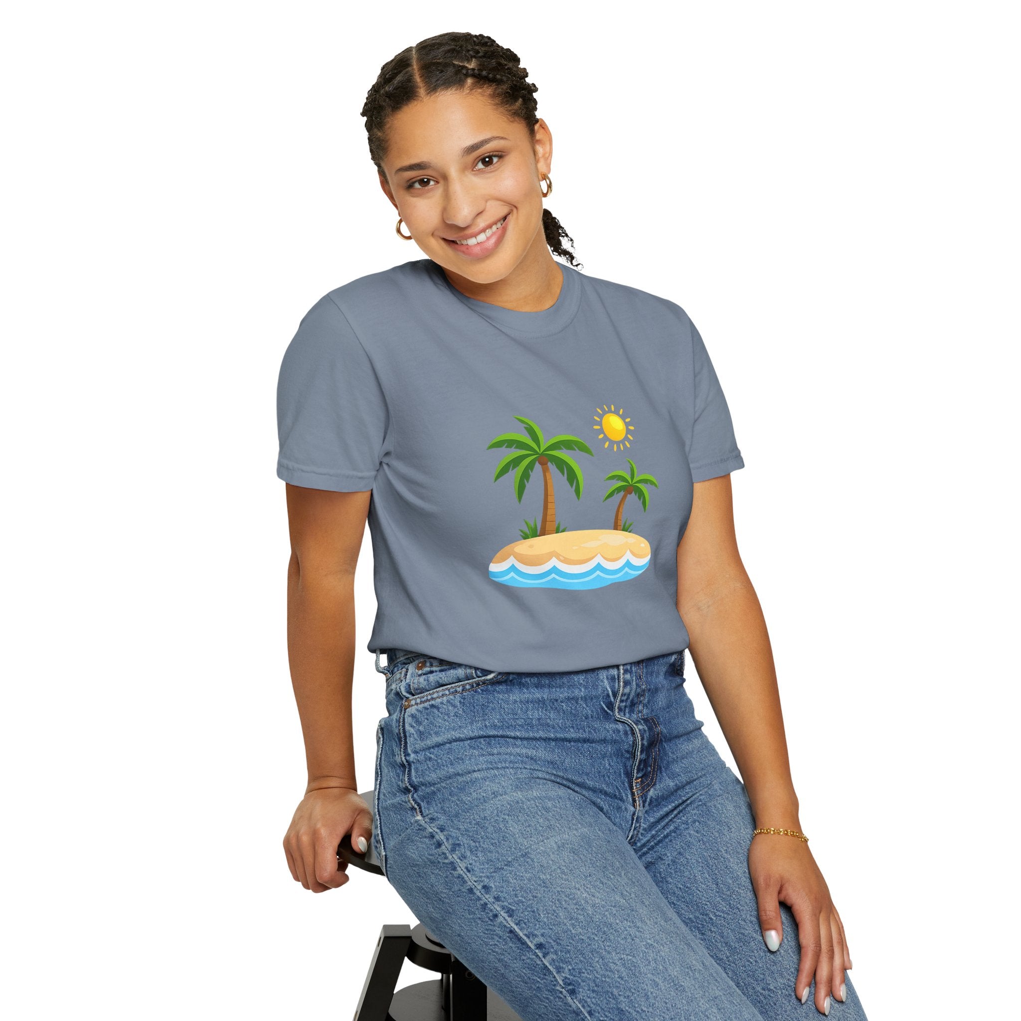 Island Paradise T-Shirt — Tropical Palm Tree Beach Graphic
