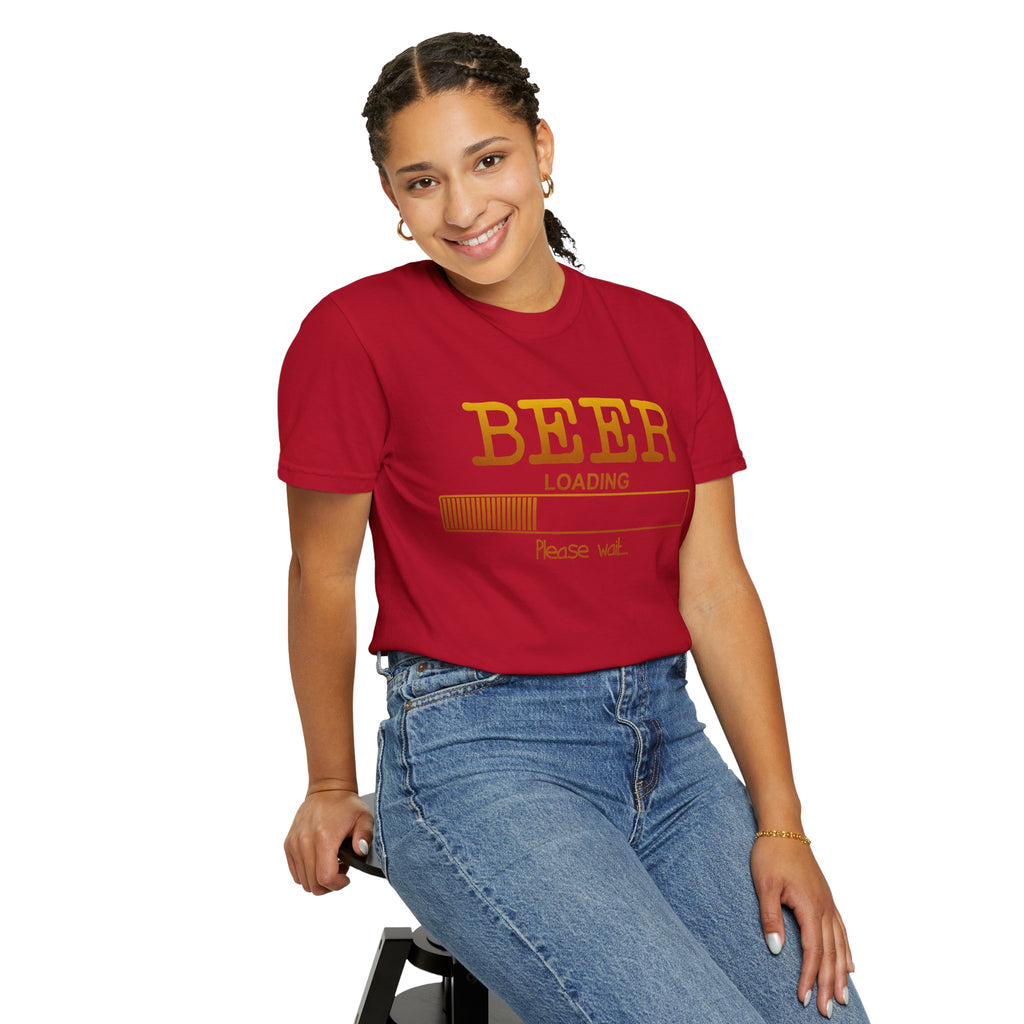 Beer Loading T‑Shirt — Funny 'Please Wait' Drinking Tee